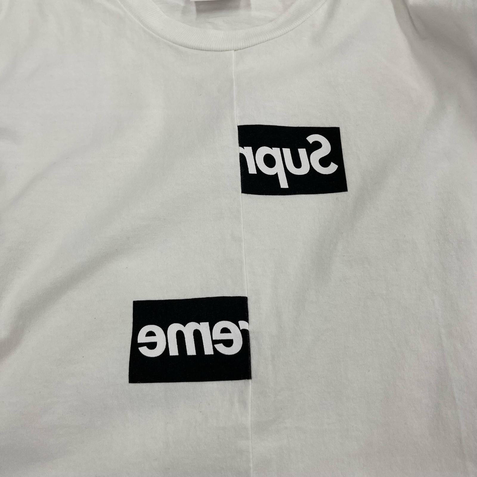 半袖Ｔシャツ ×COMME des GARCONS Split Box Logo Tee w L ホワイト