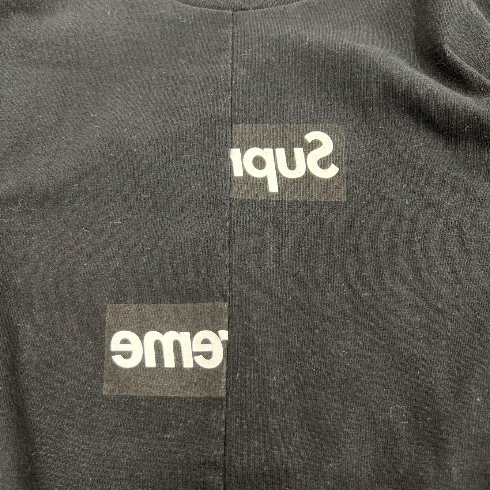 半袖Ｔシャツ ×COMME des GARCONS Split Box Logo Tee b L ブラック
