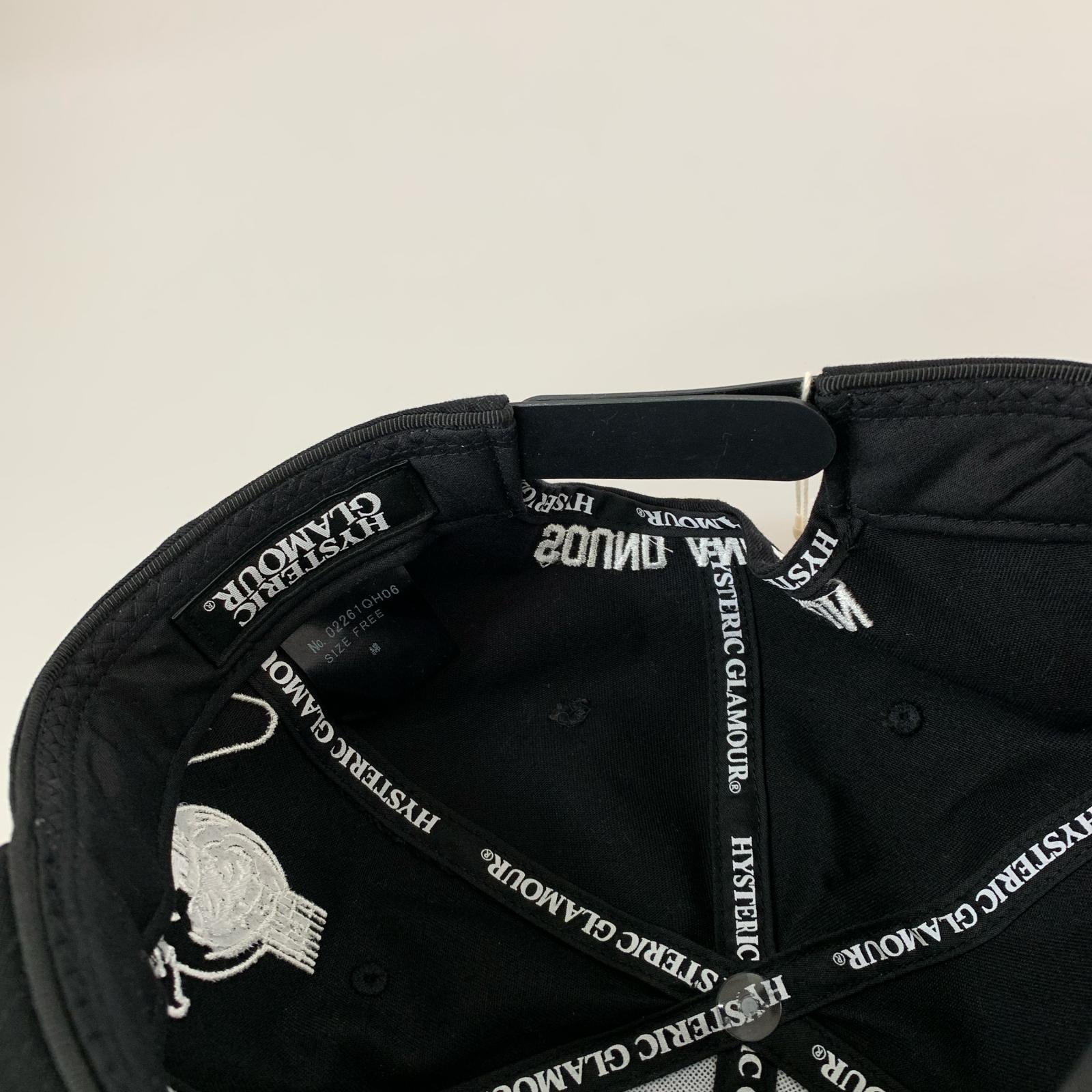キャップ HYS GUITAR GIRL刺繍キャップ(F)黒