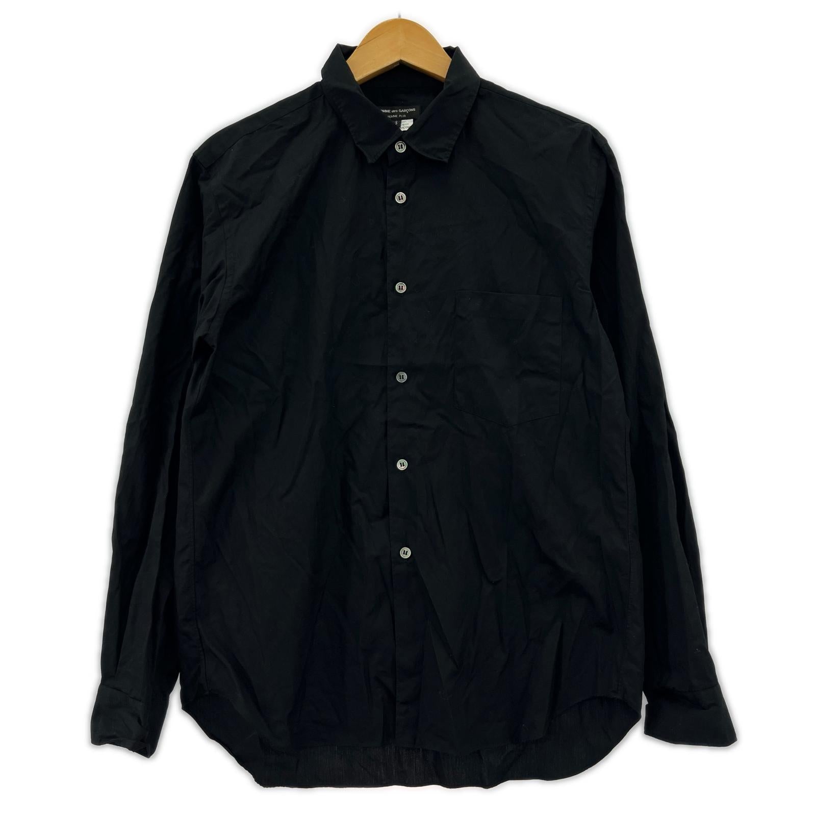 長袖シャツ HOMME PLUS BASIC SHIRT S ブラック