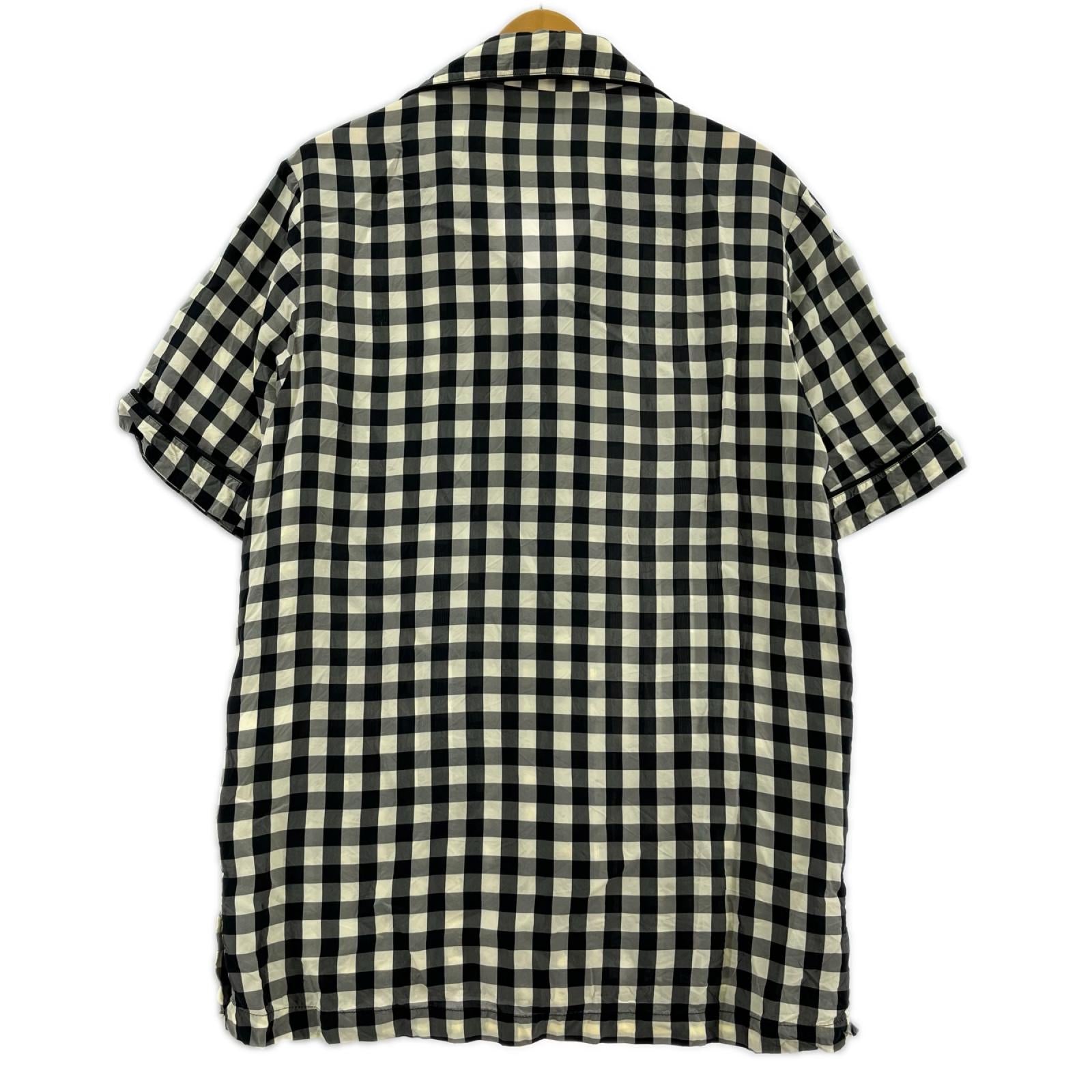 半袖シャツ OFF-WHITE ｷﾞﾝｶﾞﾑﾁｪｯｸ ﾊﾟｼﾞｬﾏｼｬﾂ（M） M
