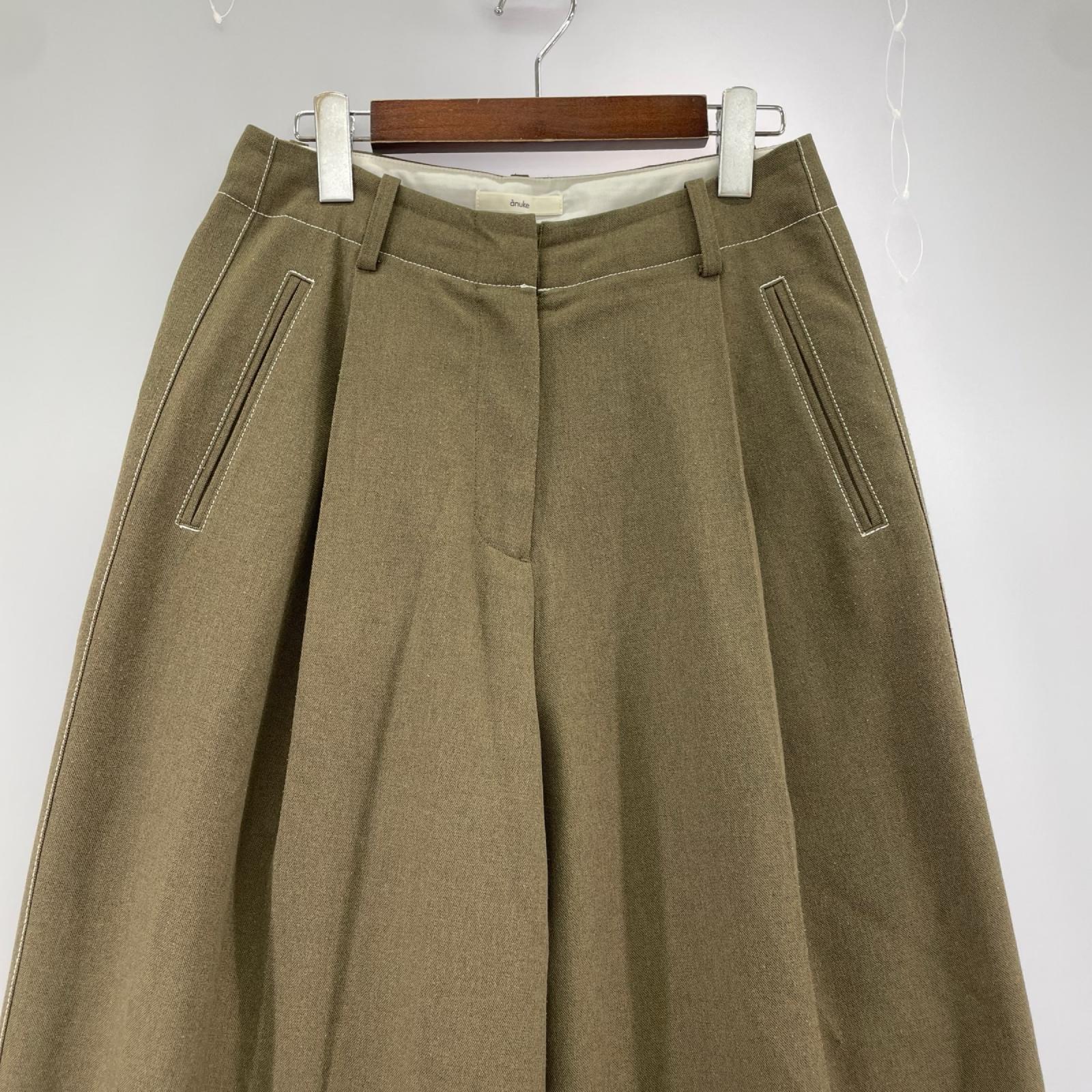 パンツ anuke 62420703 Heather Tuck Pants 38 ブラウン