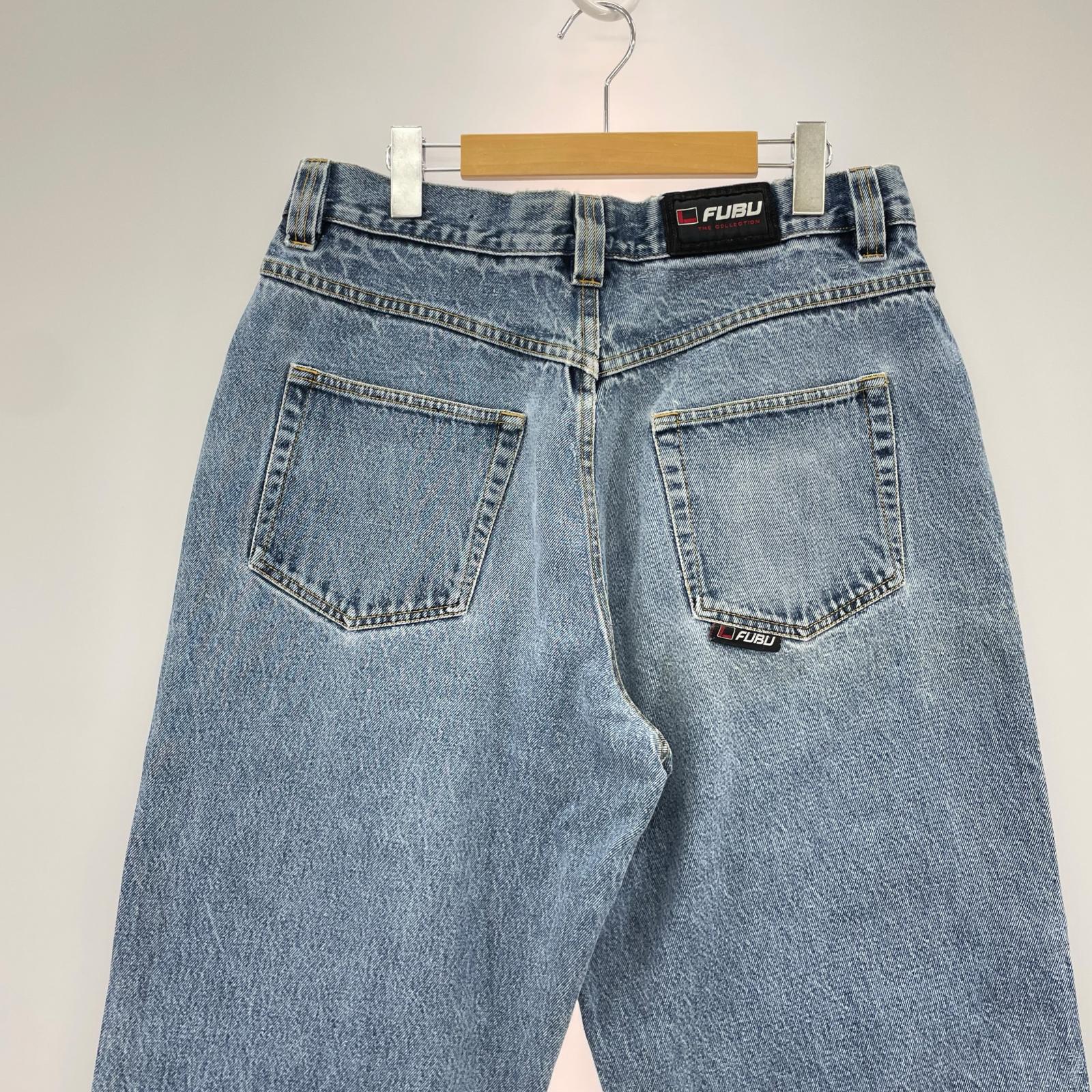 デニムパンツ 90～00S FUBU バギー ライトブルー (34) 34 ブルー