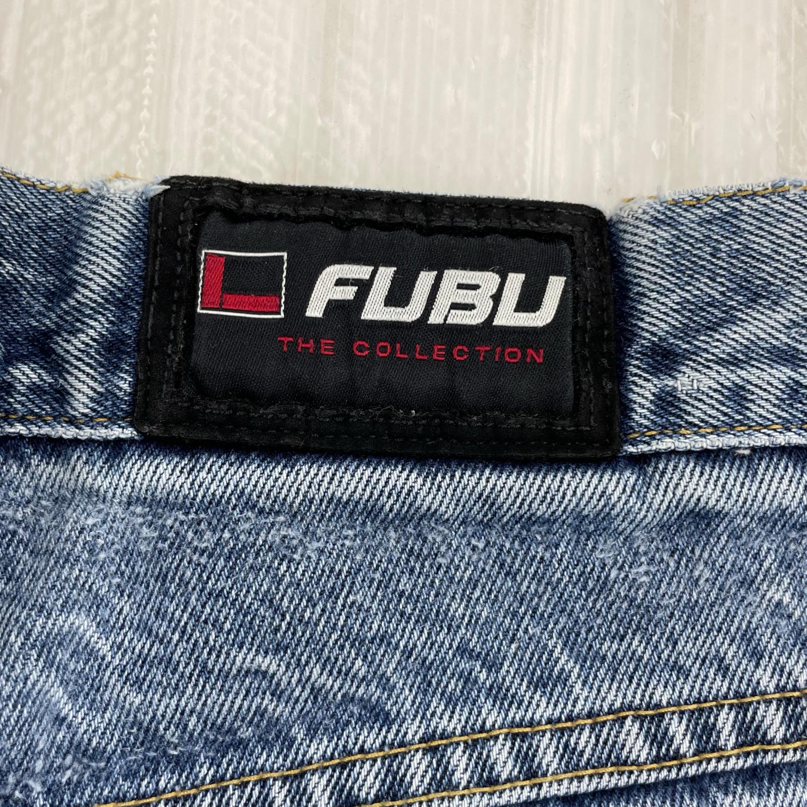 デニムパンツ 90～00S FUBU バギー ライトブルー (34) 34 ブルー