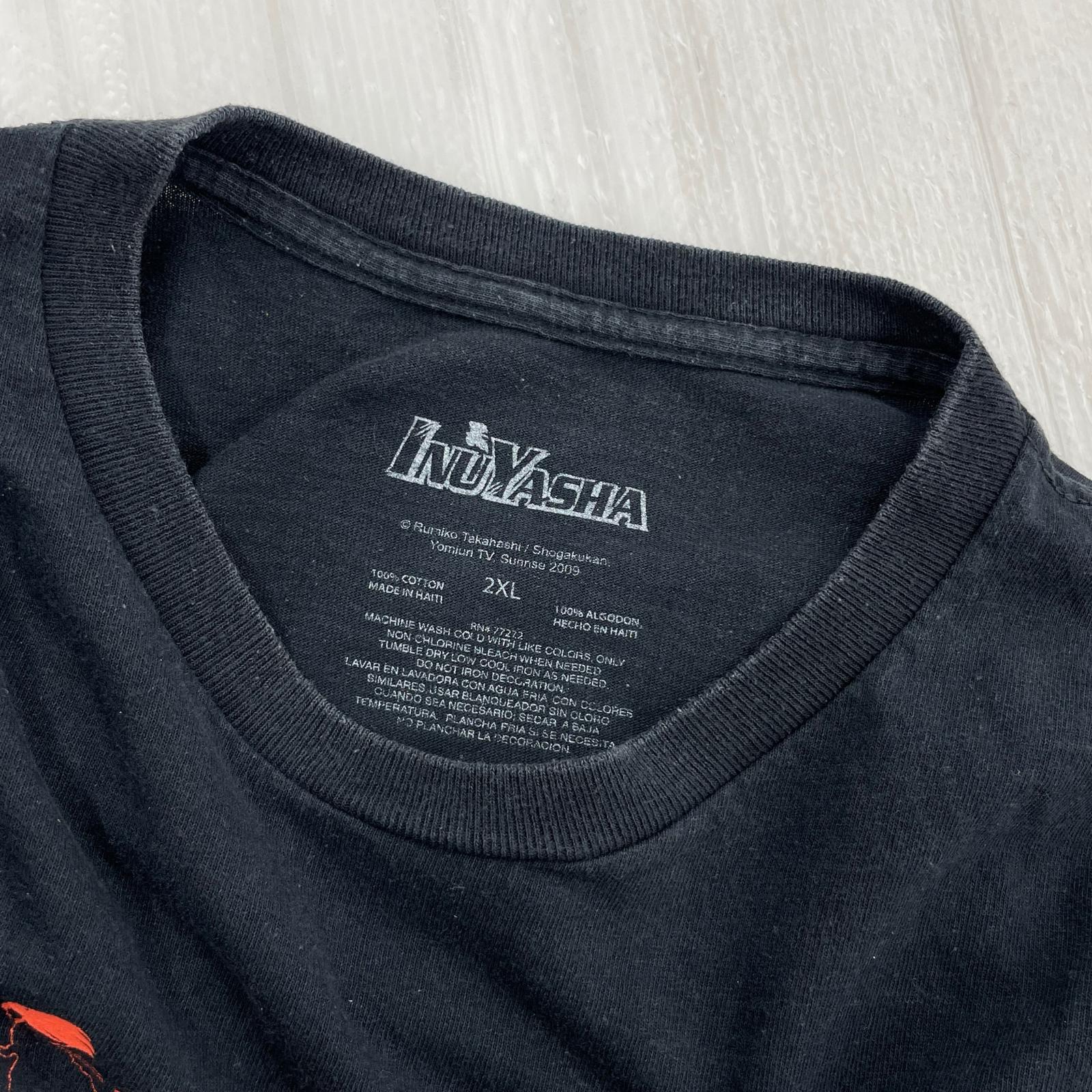 半袖Ｔシャツ 犬夜叉 黒 (2XL) ブラック