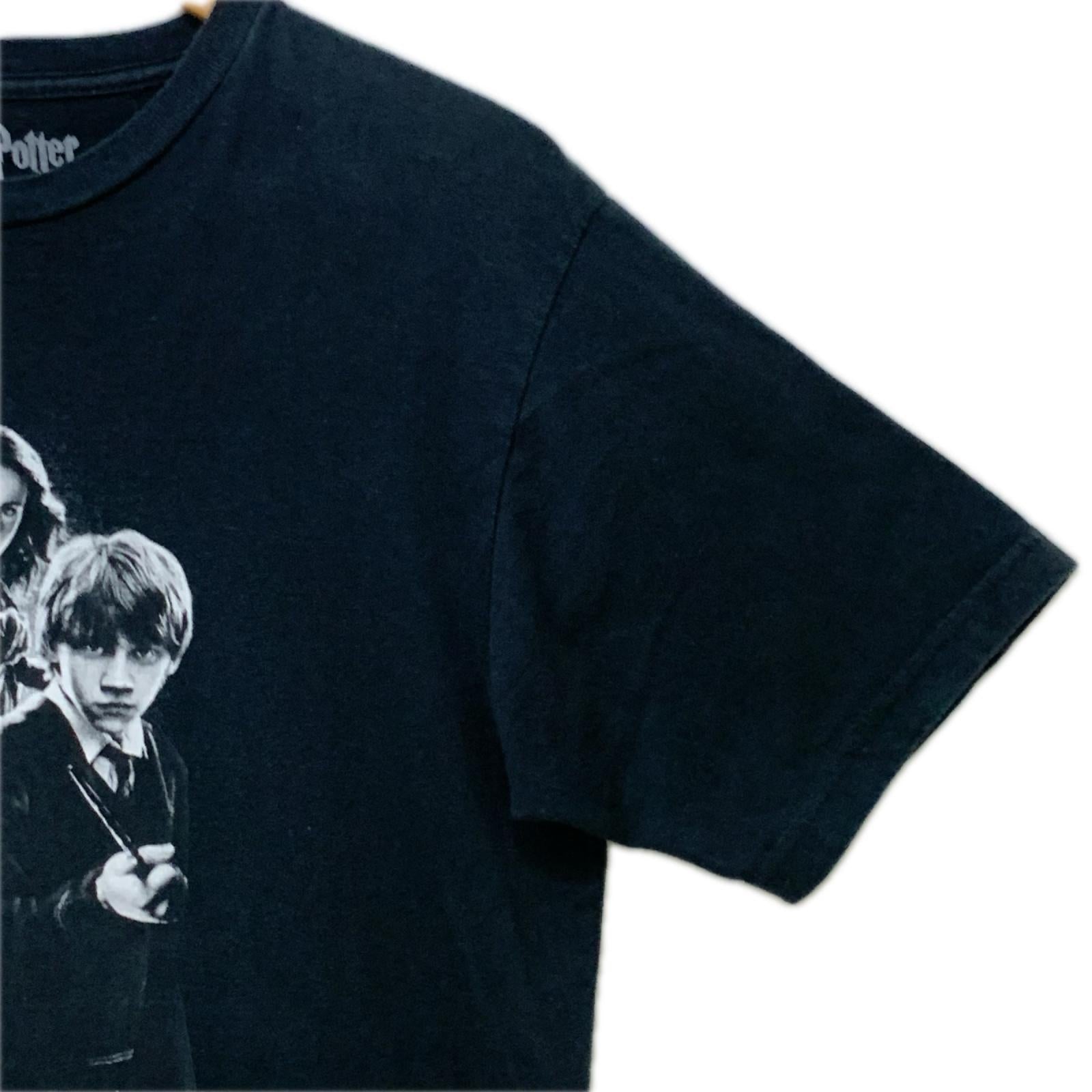 半袖Ｔシャツ 00s Harry Potter 主人公3人 プリントTee M ブラック M