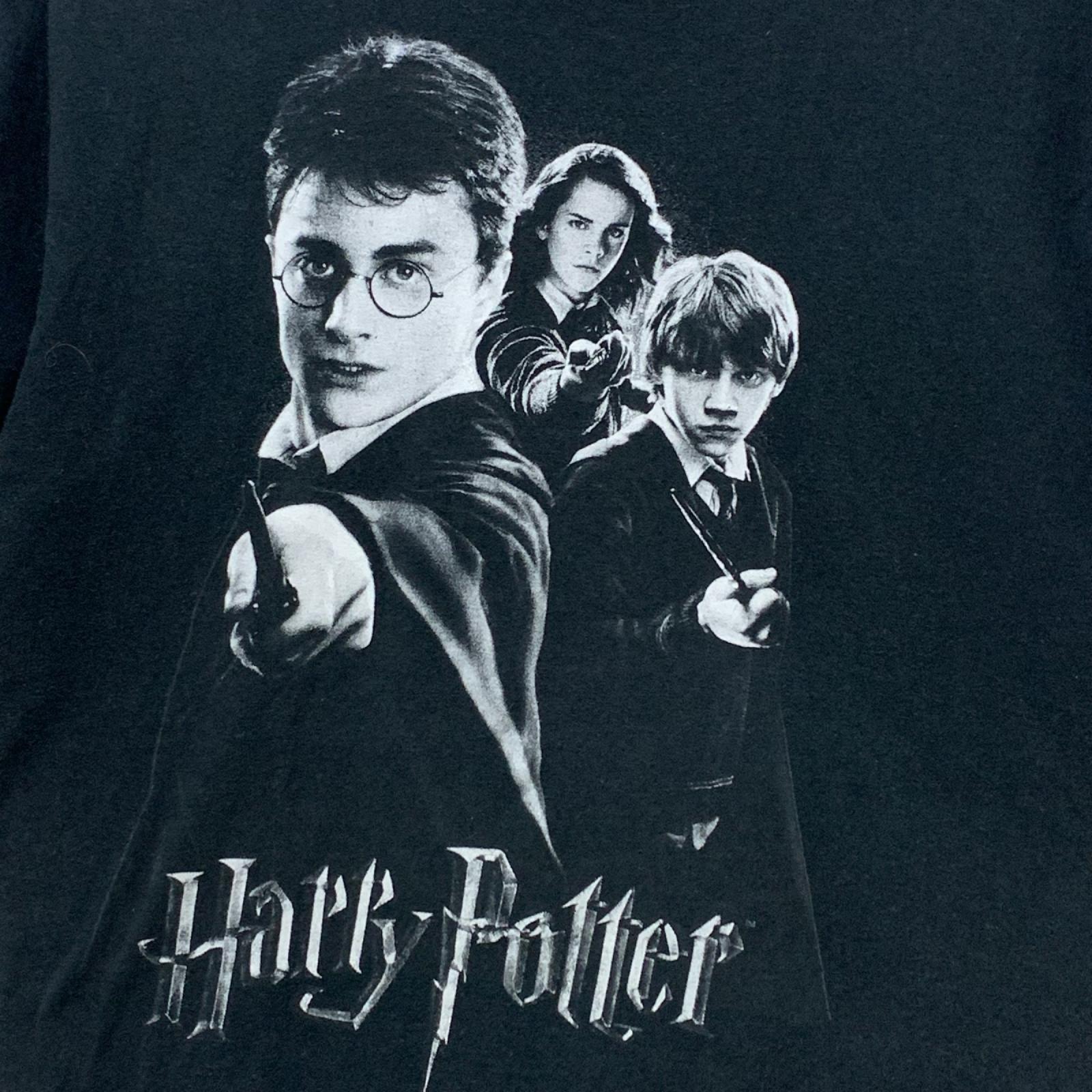 半袖Ｔシャツ 00s Harry Potter 主人公3人 プリントTee M ブラック M