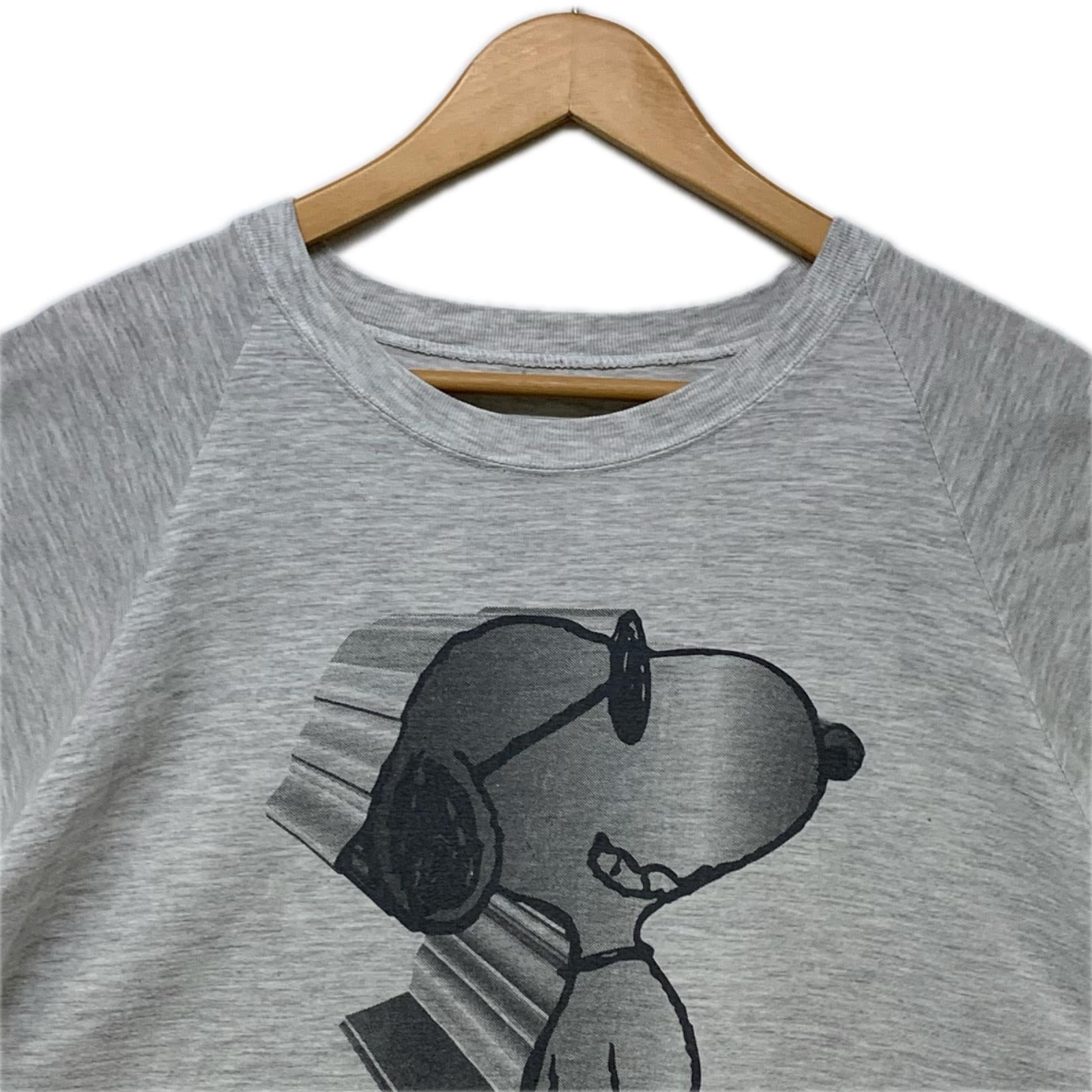 半袖Ｔシャツ SNOOPY ラグランプリントTee グレー グレー
