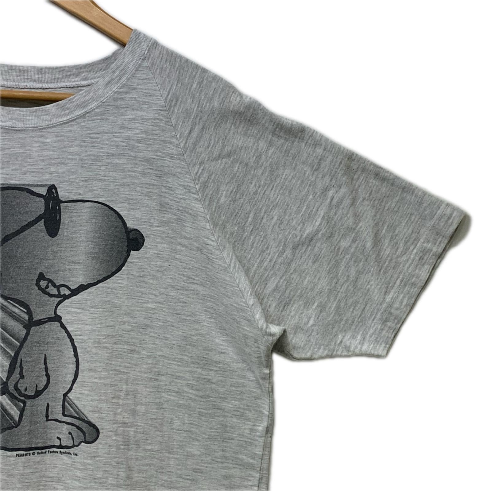半袖Ｔシャツ SNOOPY ラグランプリントTee グレー グレー