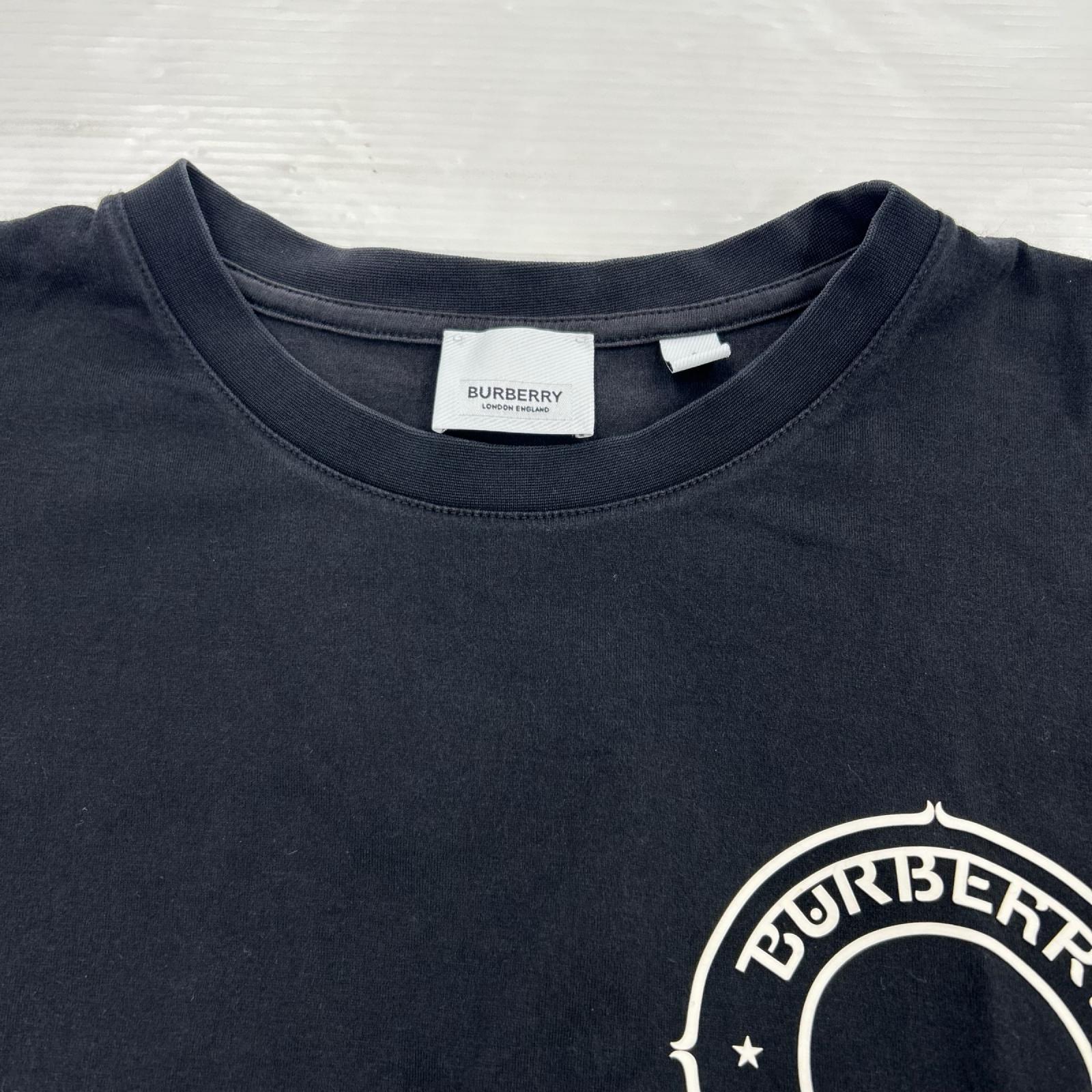 半袖Ｔシャツ ﾜﾝﾎﾟｲﾝﾄ ﾌﾟﾘﾝﾄﾛｺﾞ S ブラック