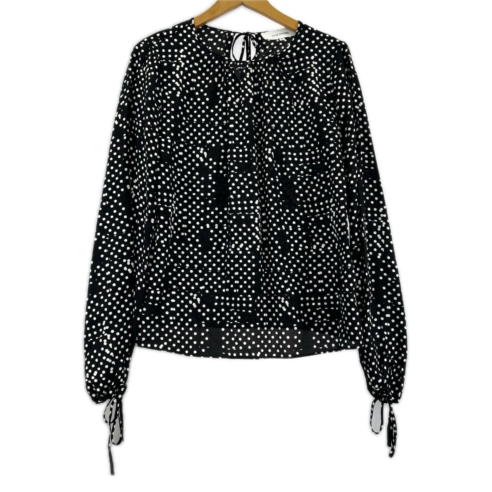 長袖Ｔシャツ J&M DAVIDSON ﾌﾞﾗｳｽ ﾄﾞｯﾄ ﾌﾞﾗｯｸ（8） ブラック