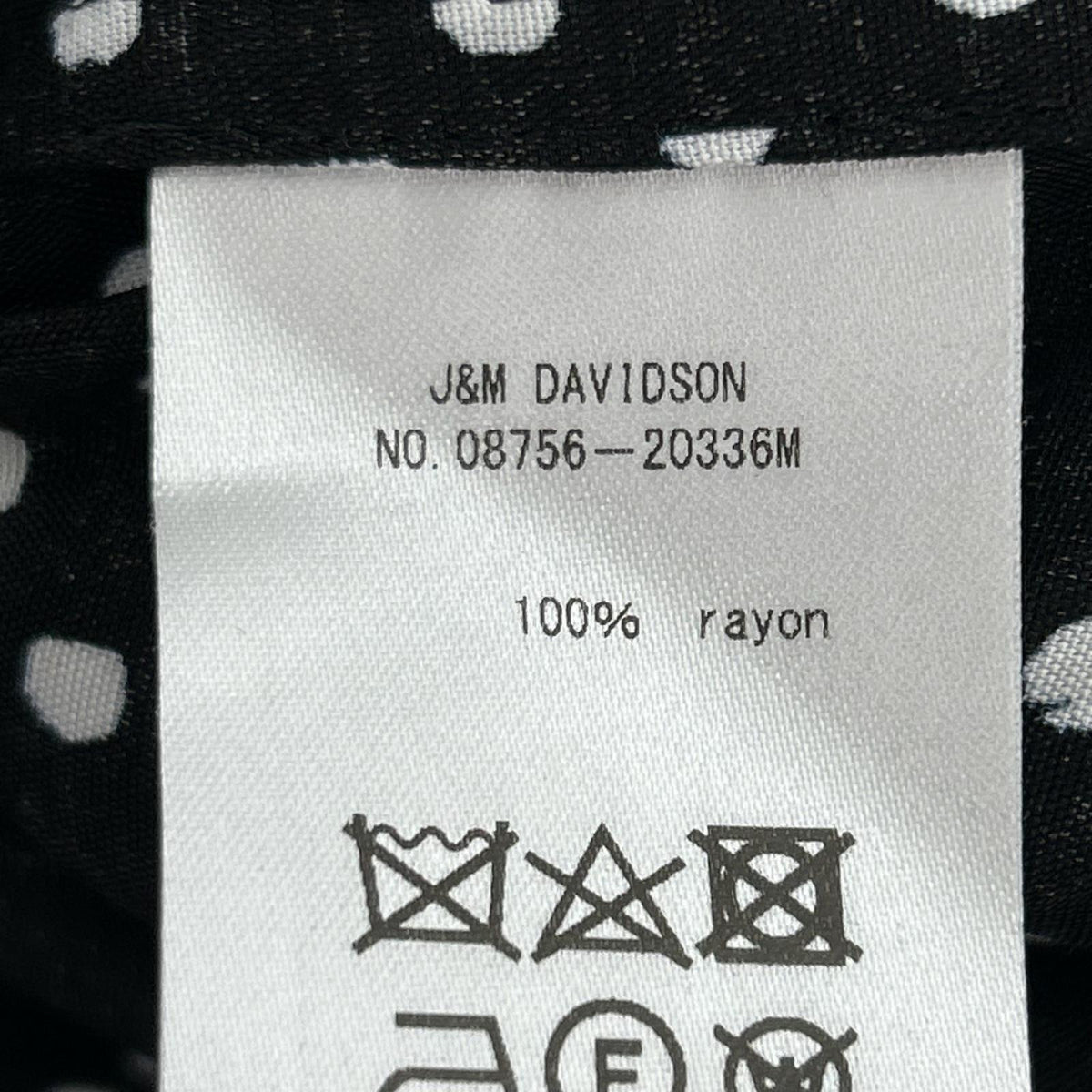 長袖Ｔシャツ J&M DAVIDSON ﾌﾞﾗｳｽ ﾄﾞｯﾄ ﾌﾞﾗｯｸ（8） ブラック