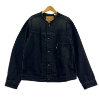 デニムジャケット ｘEDIFICE Type1 Trucker Jacket COLLARLESS M ブラック