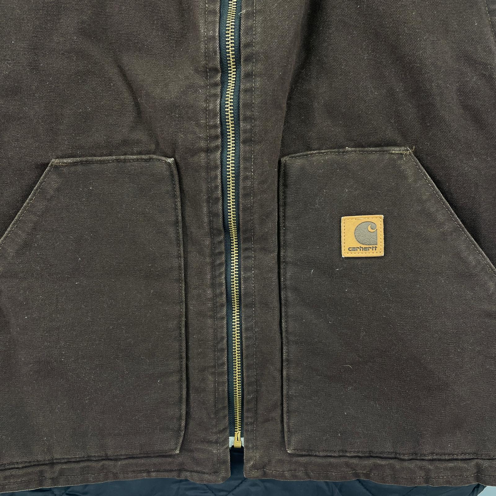 その他アウター Carhartt 00ｓ USA製 中綿ダッグベスト 茶 V02 DKB (L) ブラウン