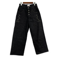 デニムパンツ BADWAY Classic Studs Denim Pants 黒 M M ブラック