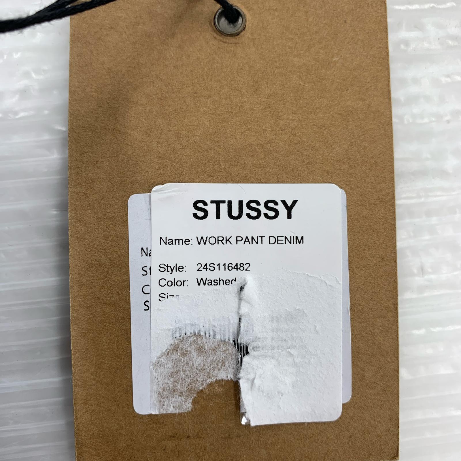 デニムパンツ STUSSY ダブルニーデニムパンツ 34 ブルー 34 ネイビー