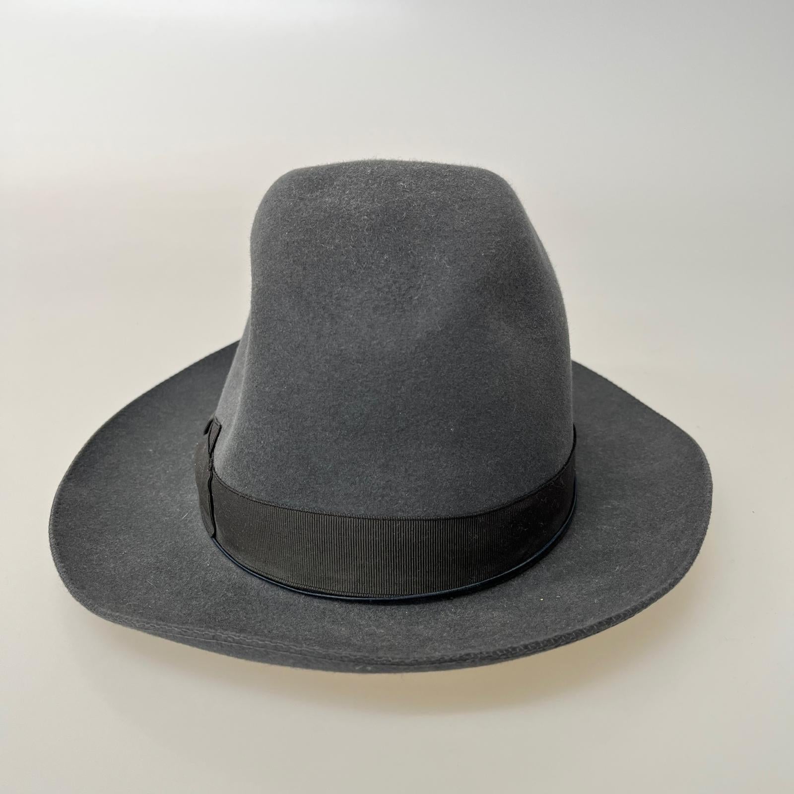 ハット Borsalino TRIONFO フェルトハット グレー グレー