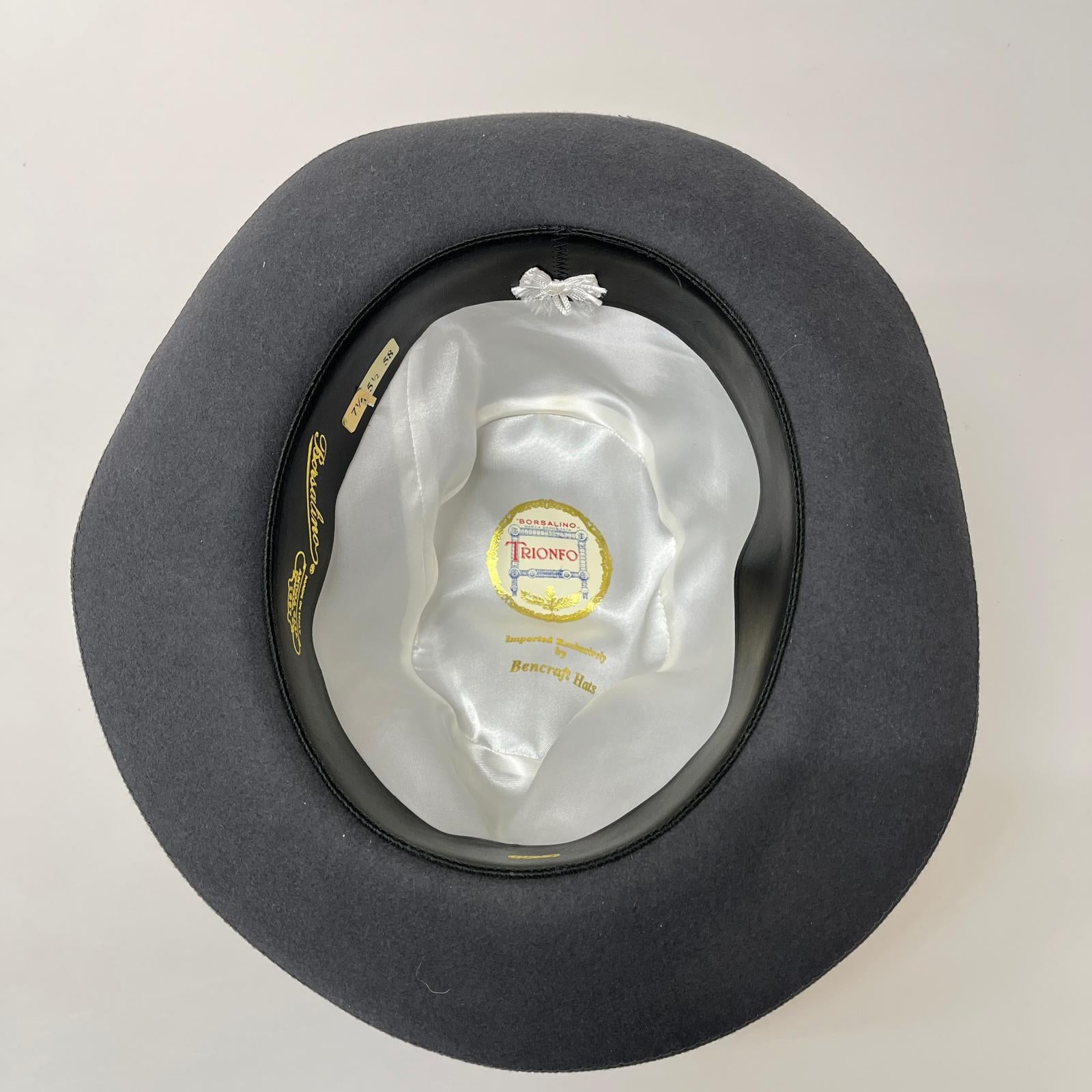 ハット Borsalino TRIONFO フェルトハット グレー グレー