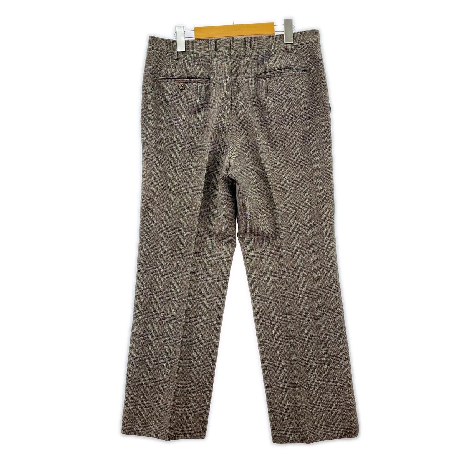 パンツ 80-90s ウール ブラウン W34 ブラウン