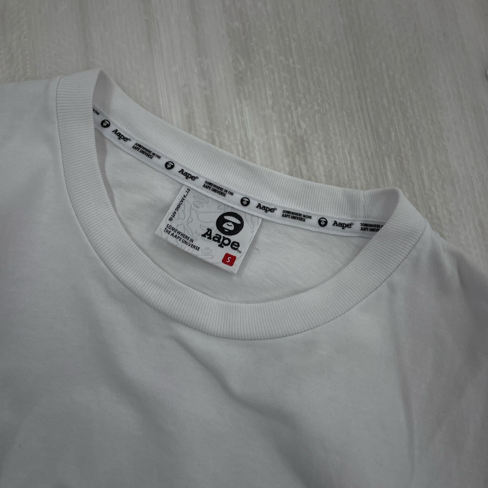 半袖Ｔシャツ AAPE Moonface logo tee S WHT S ホワイト