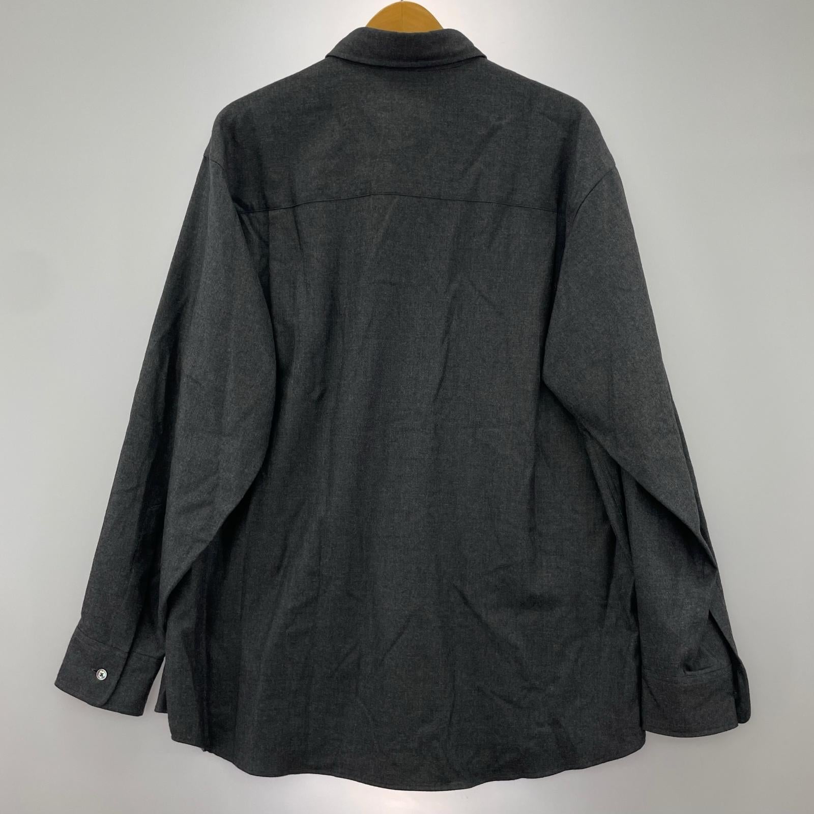 長袖シャツ AURALEE SUPER LIGHT WOOL SHIRT 4 グレー 4 グレー