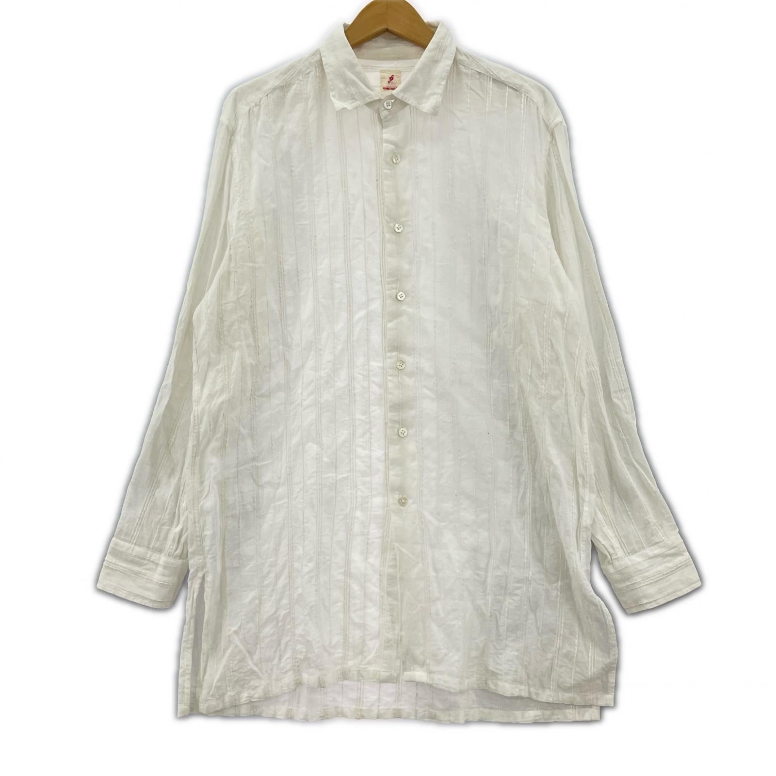 長袖シャツ PERIOD FEATURES kurtaシャツ ホワイト ホワイト
