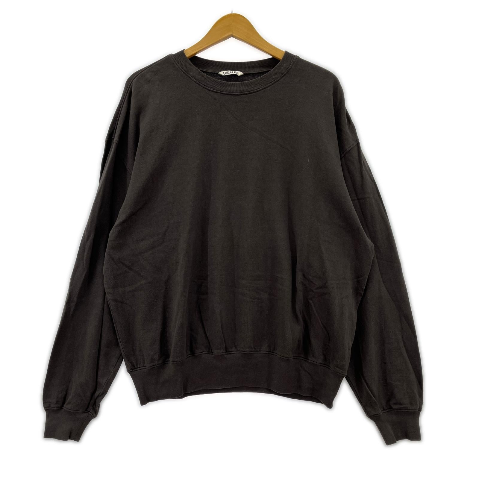 スウェット AURALEE SUPER HIGH GAUGE SWEAT 3 チャコール 3