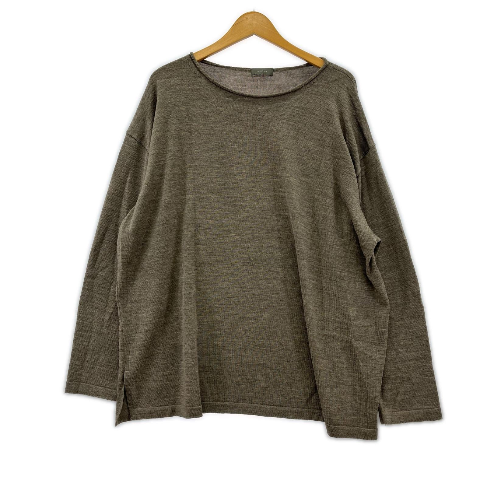 ニット WIRROW 24AW Boat neck knit pullove ボートネックニット 2 ブラウン 2 ブラウン