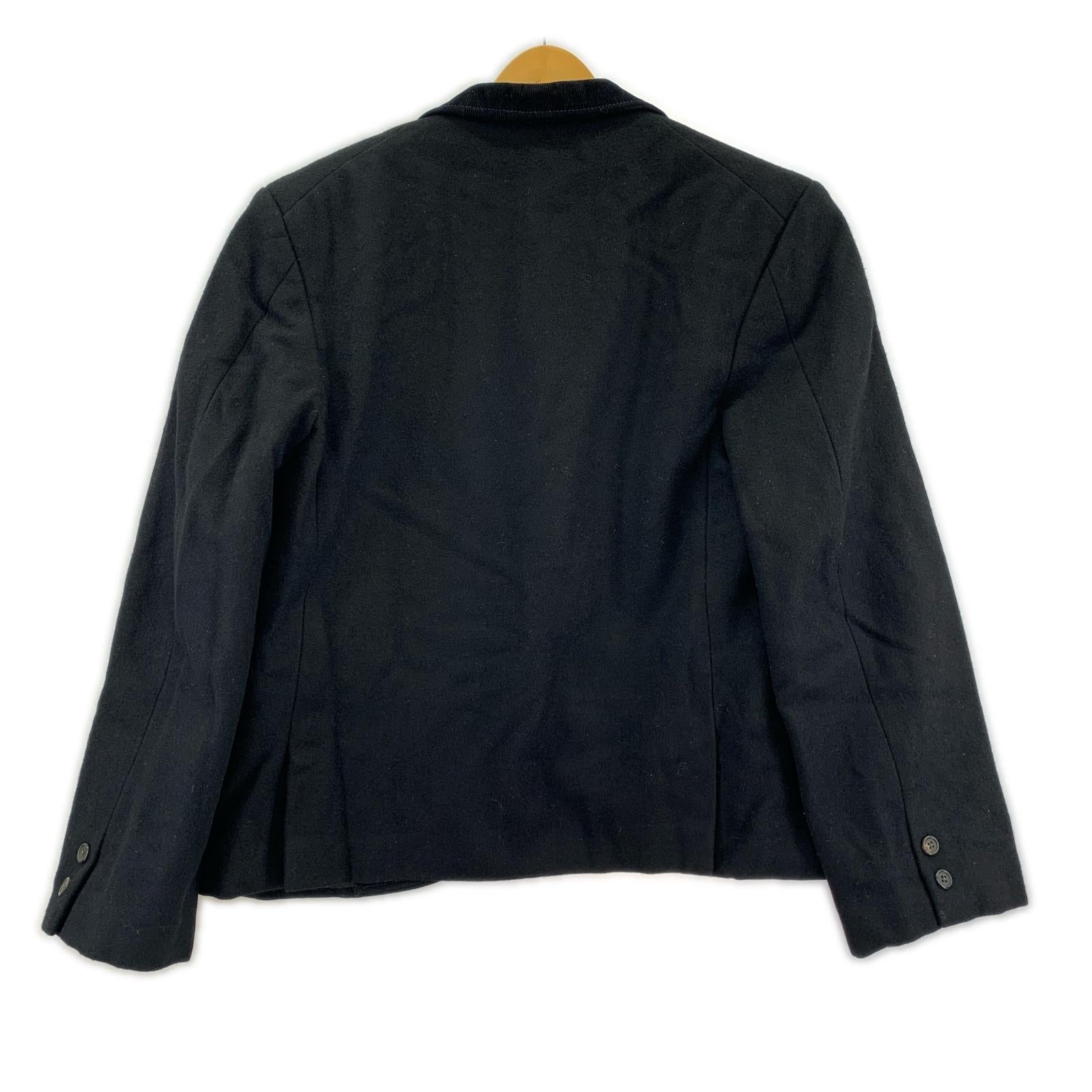 ジャケット Y’s for men 96AW 襟コーデュロイ ステッチデザイン クロップドジャケット Ｍ ブラック M ブラック