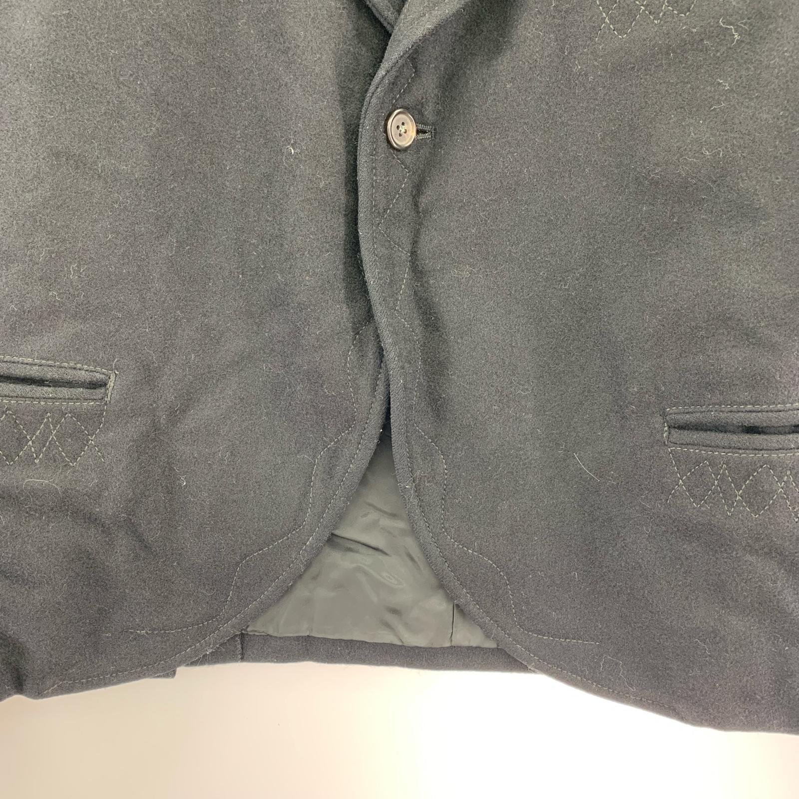 ジャケット Y’s for men 96AW 襟コーデュロイ ステッチデザイン クロップドジャケット Ｍ ブラック M ブラック