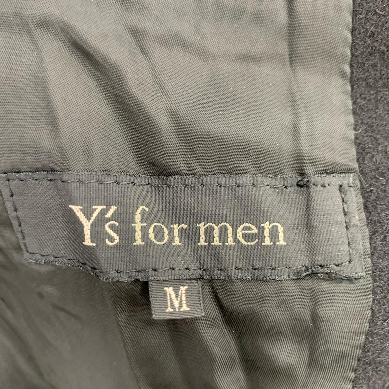 ジャケット Y’s for men 96AW 襟コーデュロイ ステッチデザイン クロップドジャケット Ｍ ブラック M ブラック