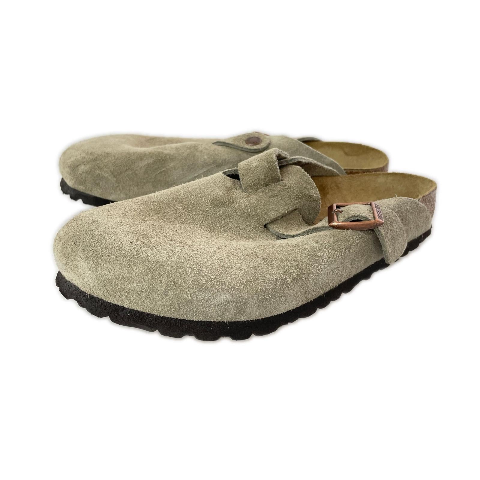 サンダル BIRKENSTOCK BOSTON レザーサンダル 41 ベージュ 26.5cm (US8 1/2 UK8 EU43) ベージュ