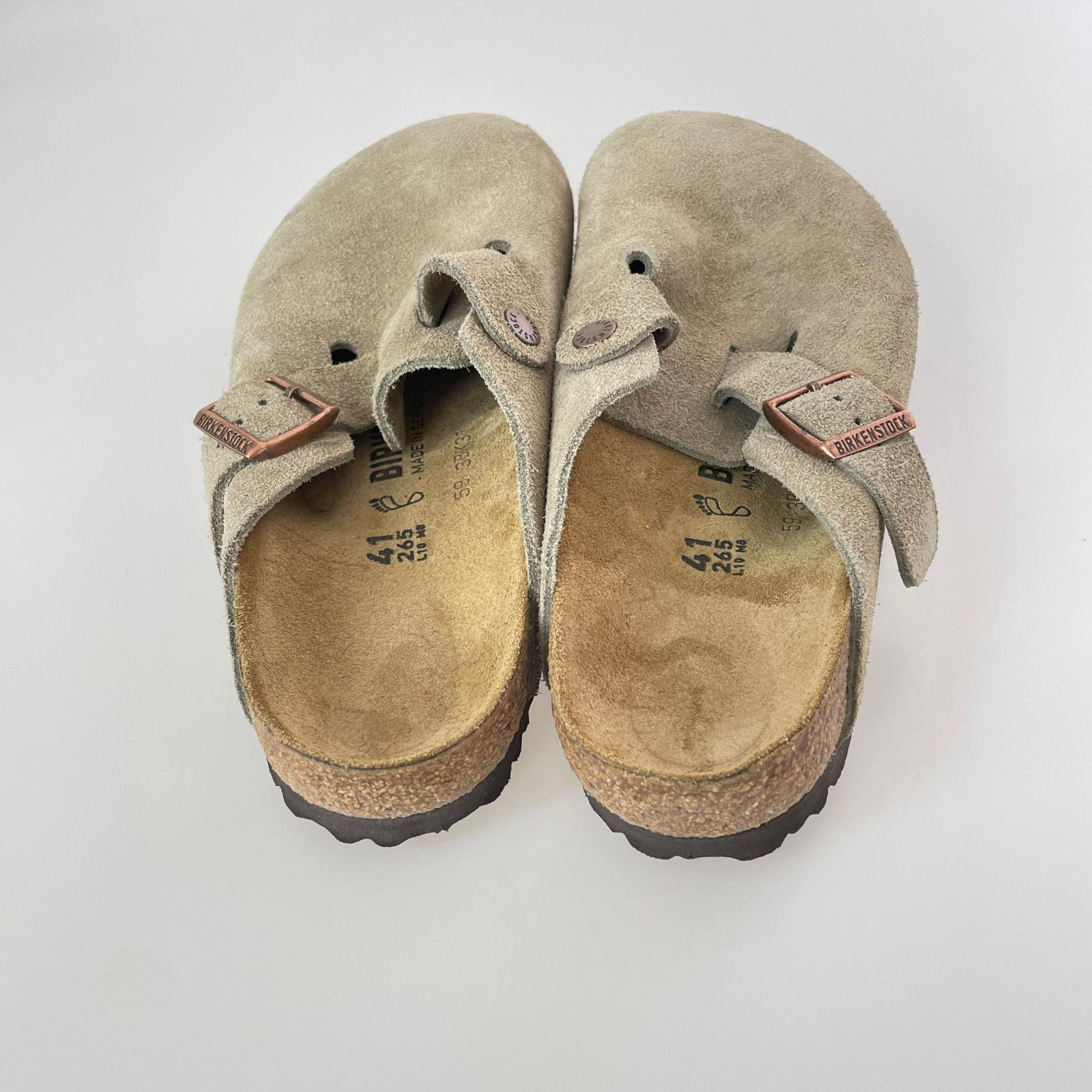 サンダル BIRKENSTOCK BOSTON レザーサンダル 41 ベージュ 26.5cm (US8 1/2 UK8 EU43) ベージュ