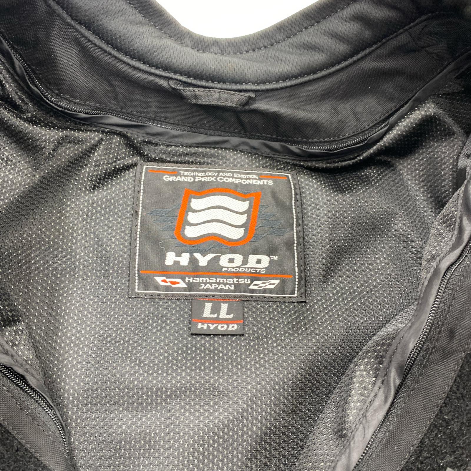 ブルゾン HYOD パンチングレザージャケット D3O プロテクター付 -LL LL ブラック