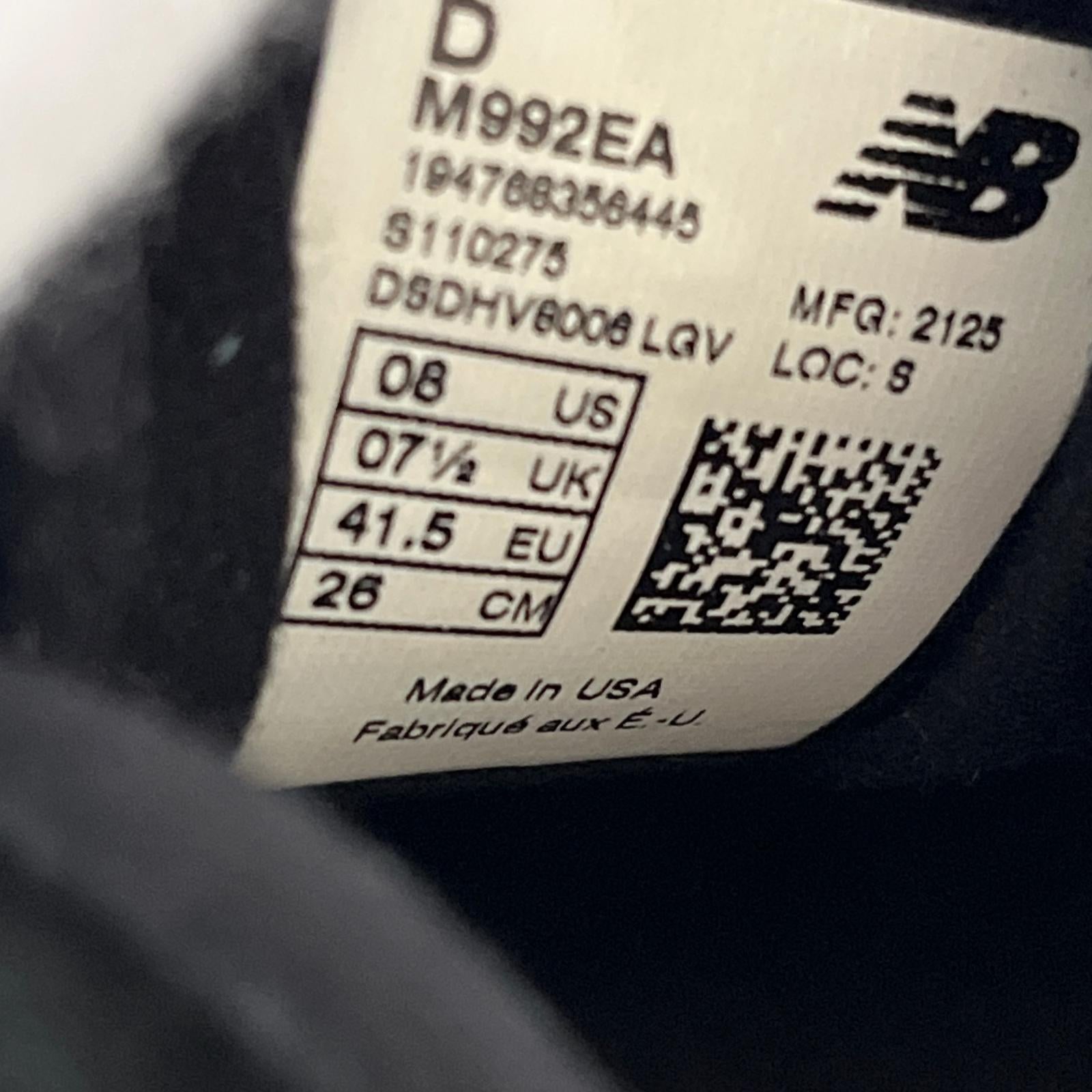 スニーカー M992EA トリプルブラック 26cm 26cm (US8 UK7 1/2 EU42) ブラック