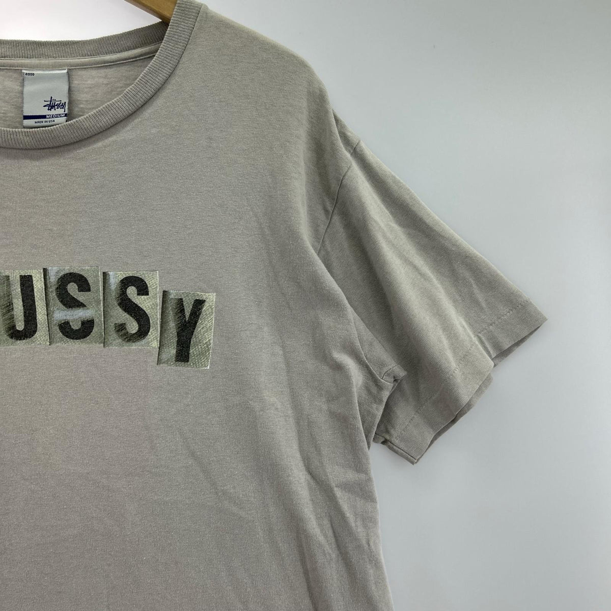 半袖Ｔシャツ 00S 旧ﾀｸﾞ SPELLOUT GRAPHIC TEE GREY M グレー
