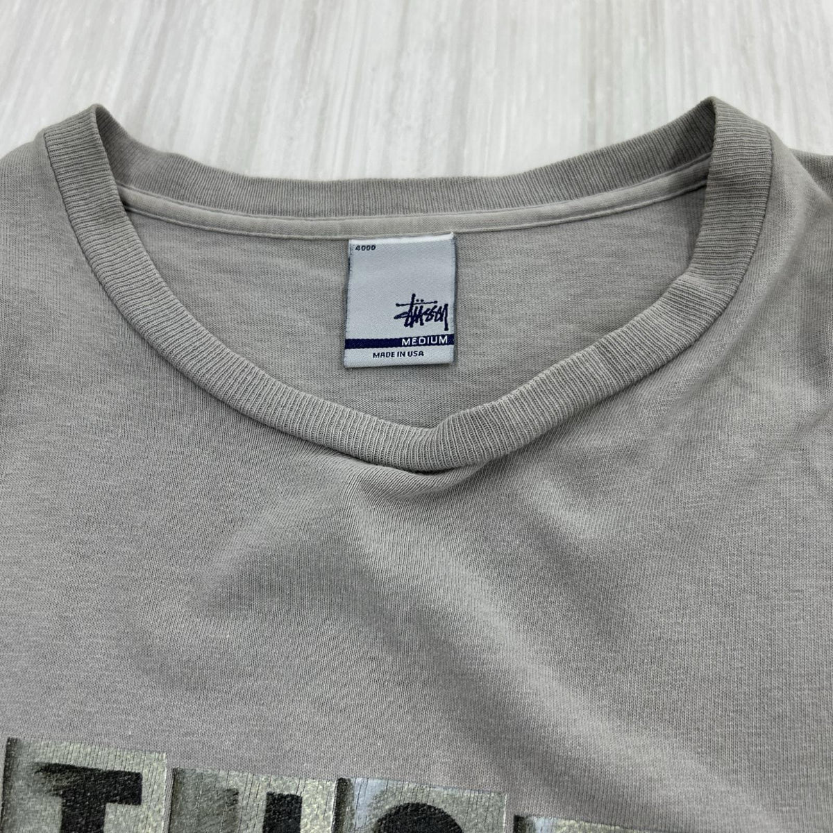 半袖Ｔシャツ 00S 旧ﾀｸﾞ SPELLOUT GRAPHIC TEE GREY M グレー