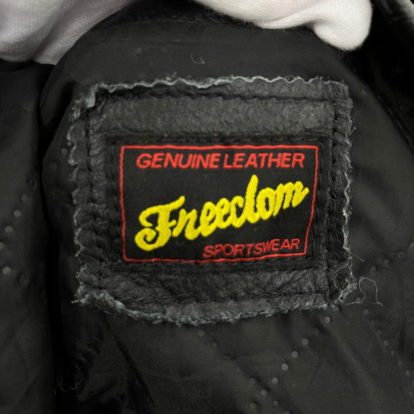 レザージャケット Freedom シングルライダース ジャケット　黒 ブラック