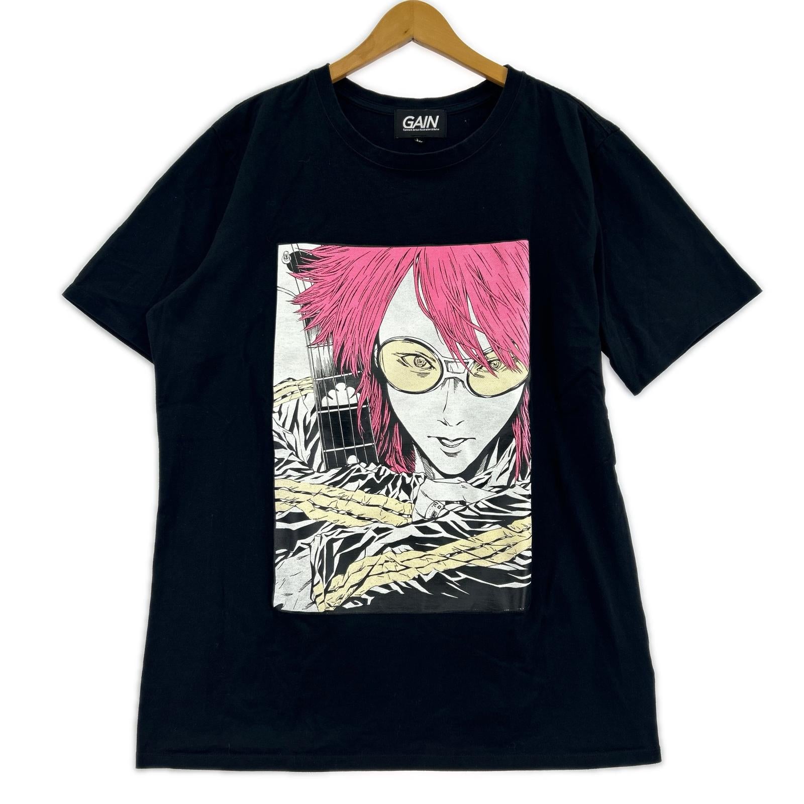 半袖Ｔシャツ GAIN HIDE×田島昭宇 BLK XL ブラック