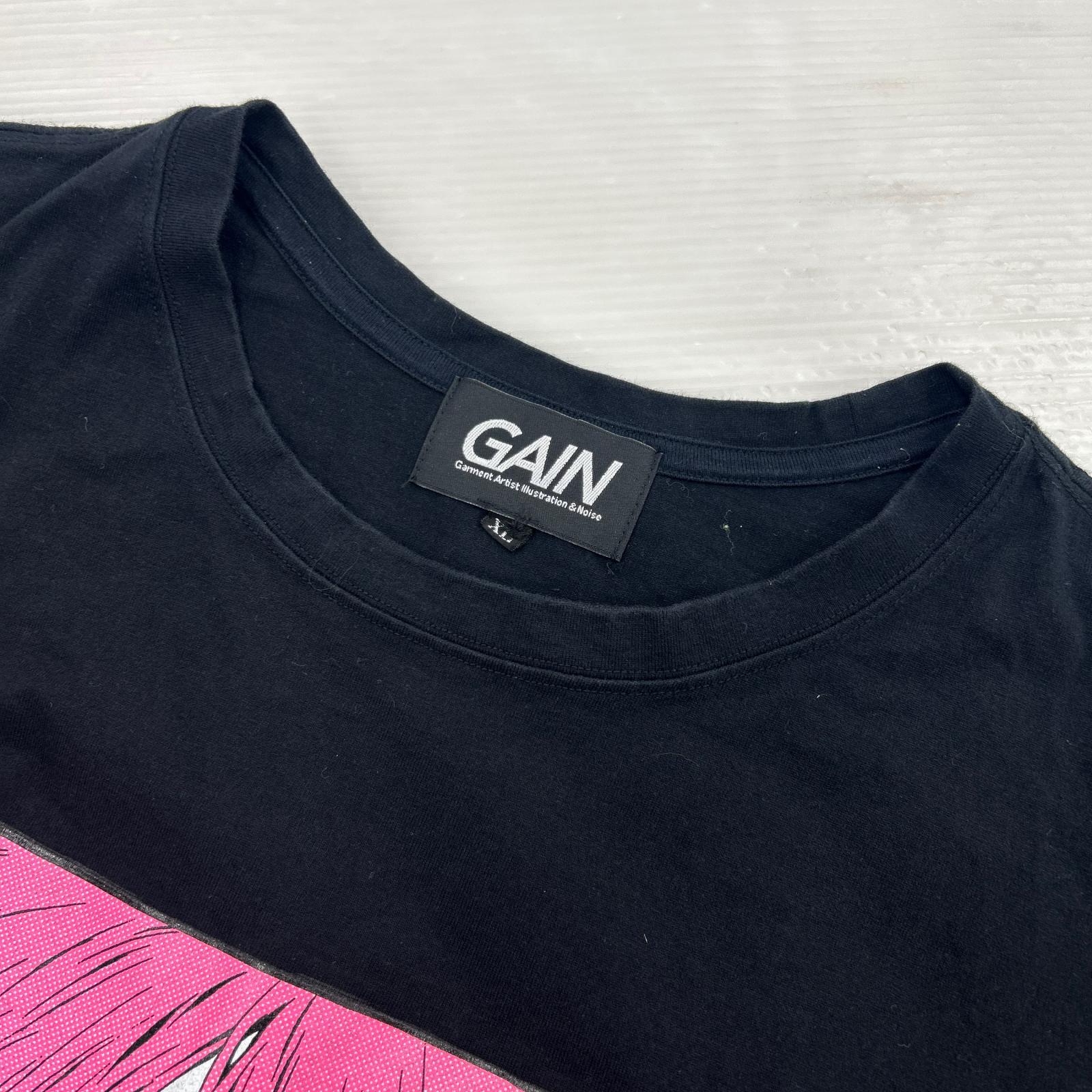 半袖Ｔシャツ GAIN HIDE×田島昭宇 BLK XL ブラック