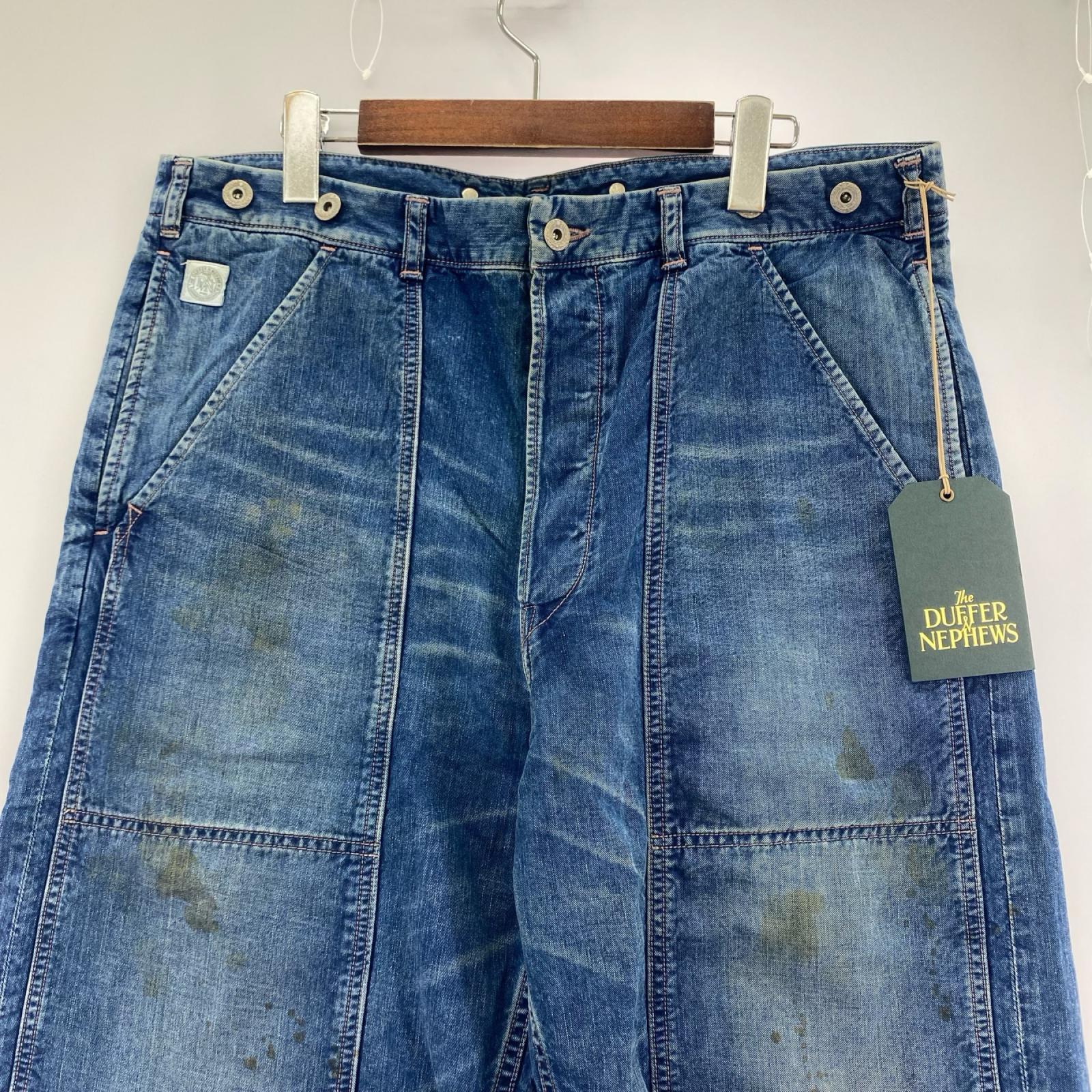 デニムパンツ N NEPHEWS EWANS ユーズド加工 ダブルニー L DN0302T1 L ブルー