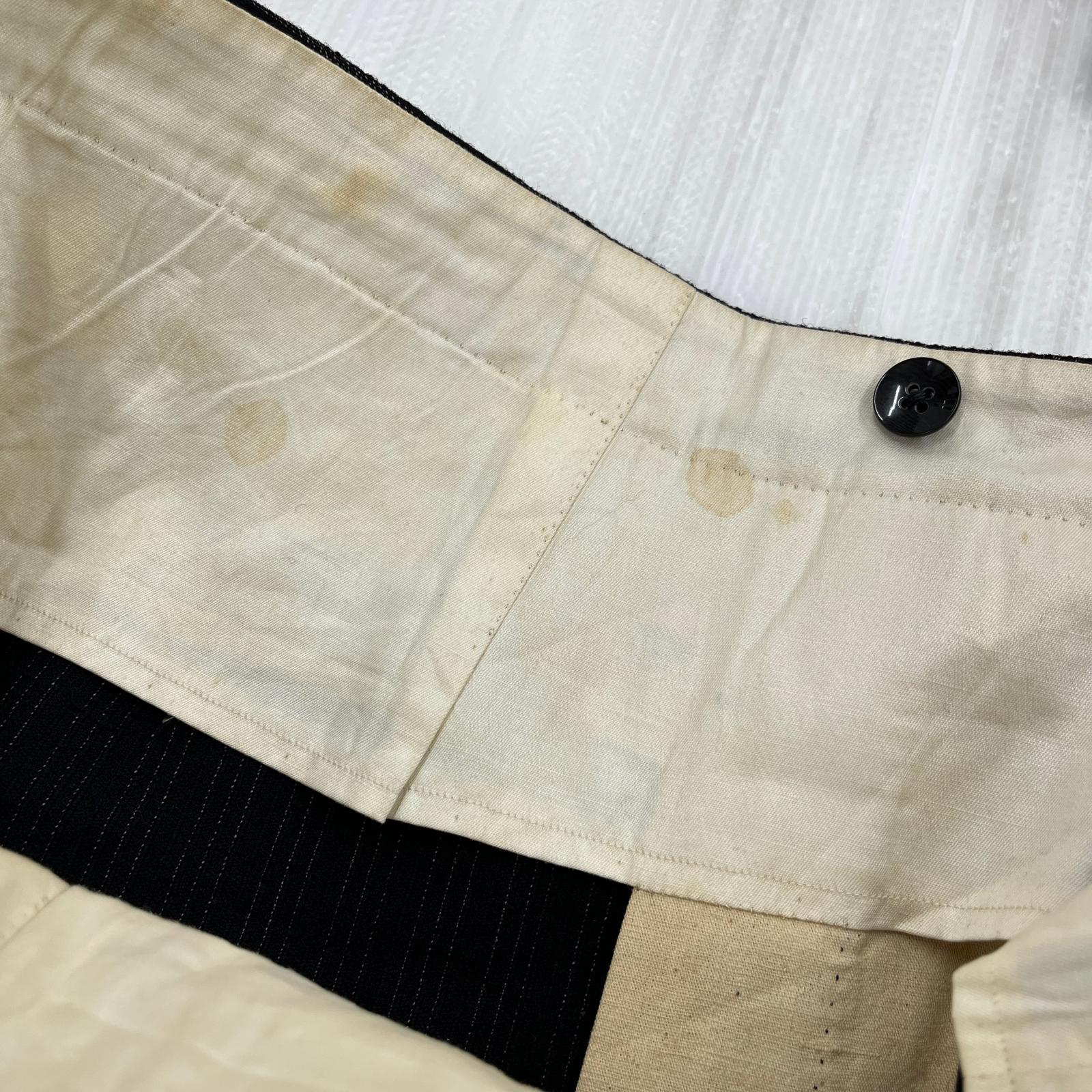 パンツ DEPONIRTホック 60s頃 ブラック ストライプ W33 ブラック