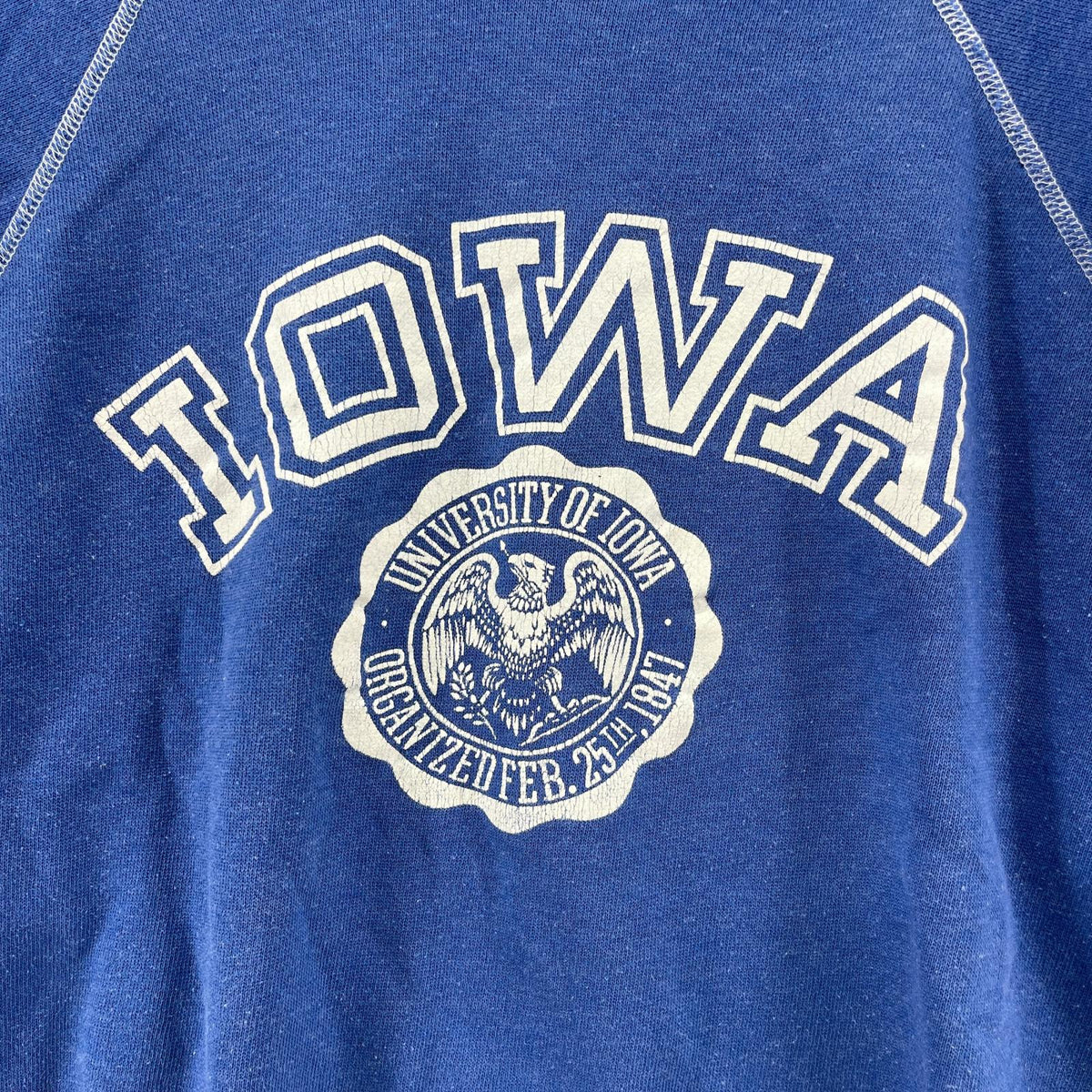 スウェット 60s IOWA カレッジ 青 ブルー