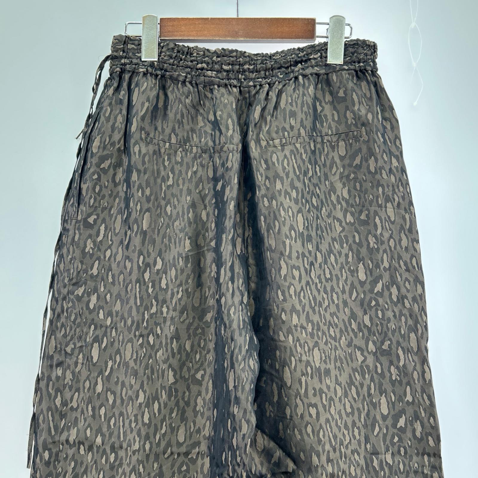 パンツ TICCA レオパード ジャガードパンツ F 茶 TBFS-432 ブラウン