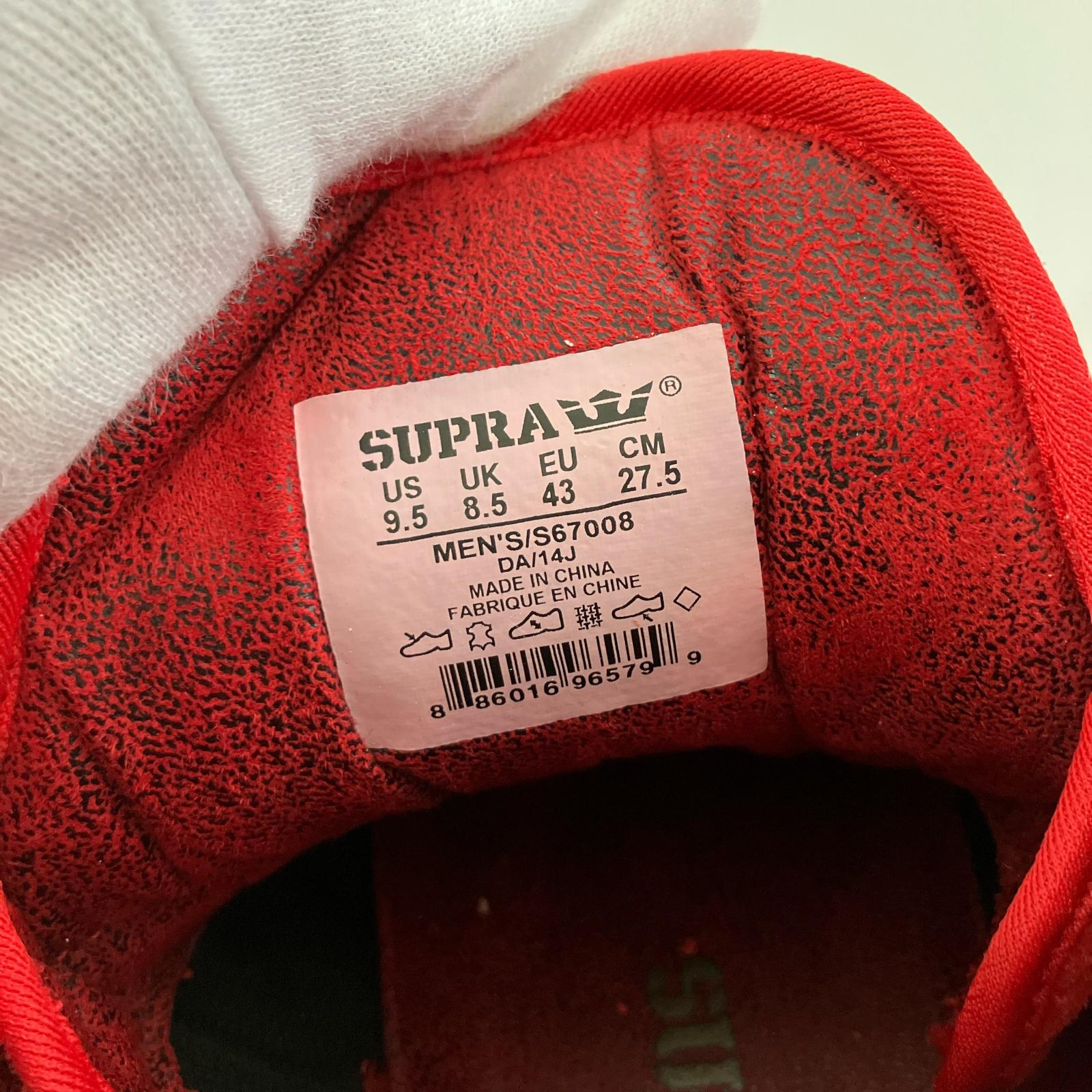 スニーカー SUPRA SKYTOP LX (27.5㎝) 赤 27.5cm (US9 1/2 UK9 EU45) レッド