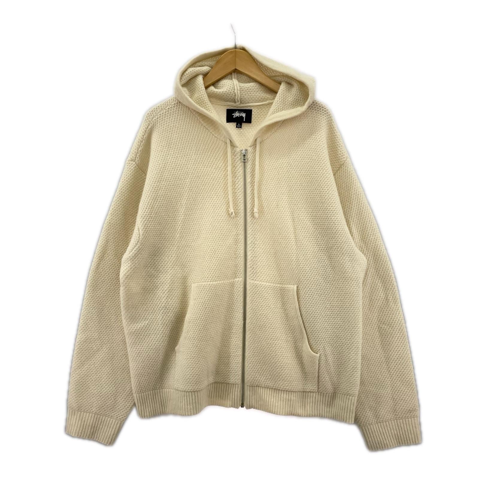 パーカー Textured Zip Hooded Sweater Bone (L) L ホワイト