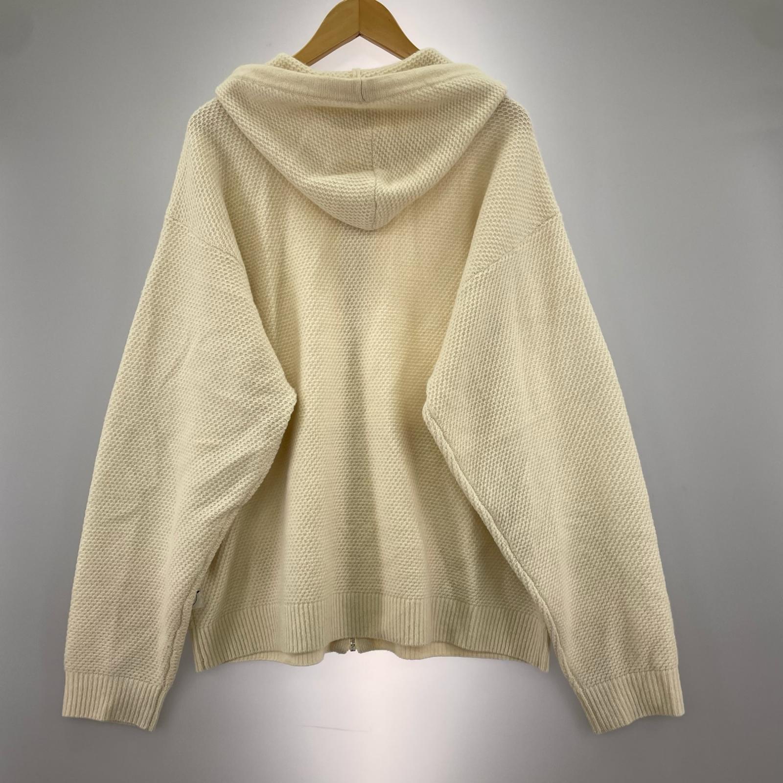 パーカー Textured Zip Hooded Sweater Bone (L) L ホワイト