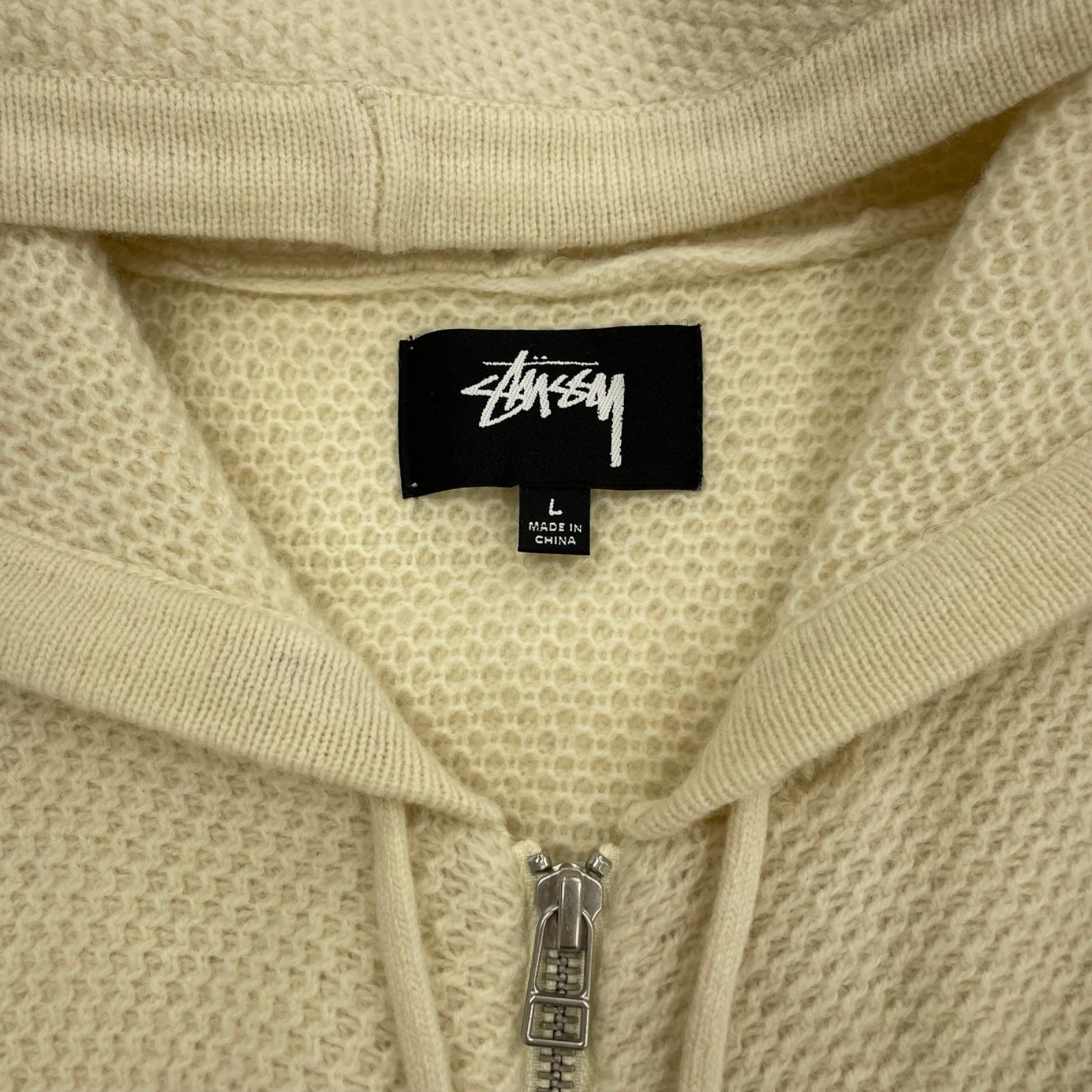 パーカー Textured Zip Hooded Sweater Bone (L) L ホワイト