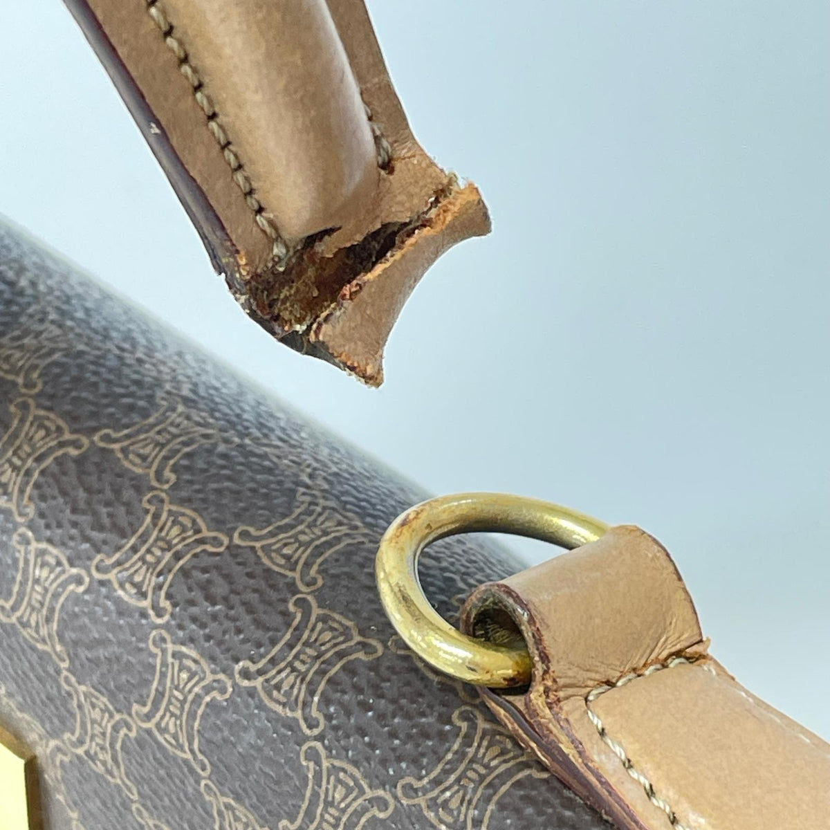 CELINE/マカダム柄/トップハンドル バッグ