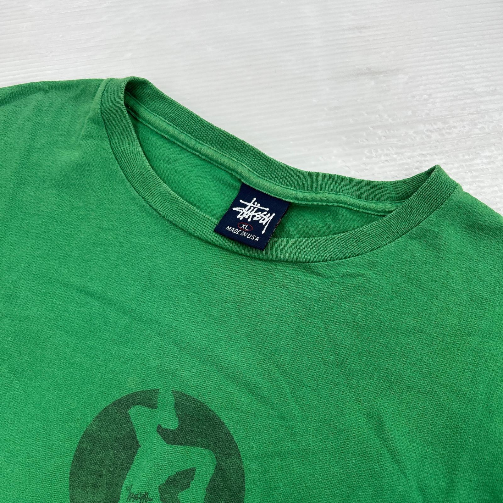 半袖Ｔシャツ 紺タグ/USA製/プリントTシャツ/サイズXL LL グリーン